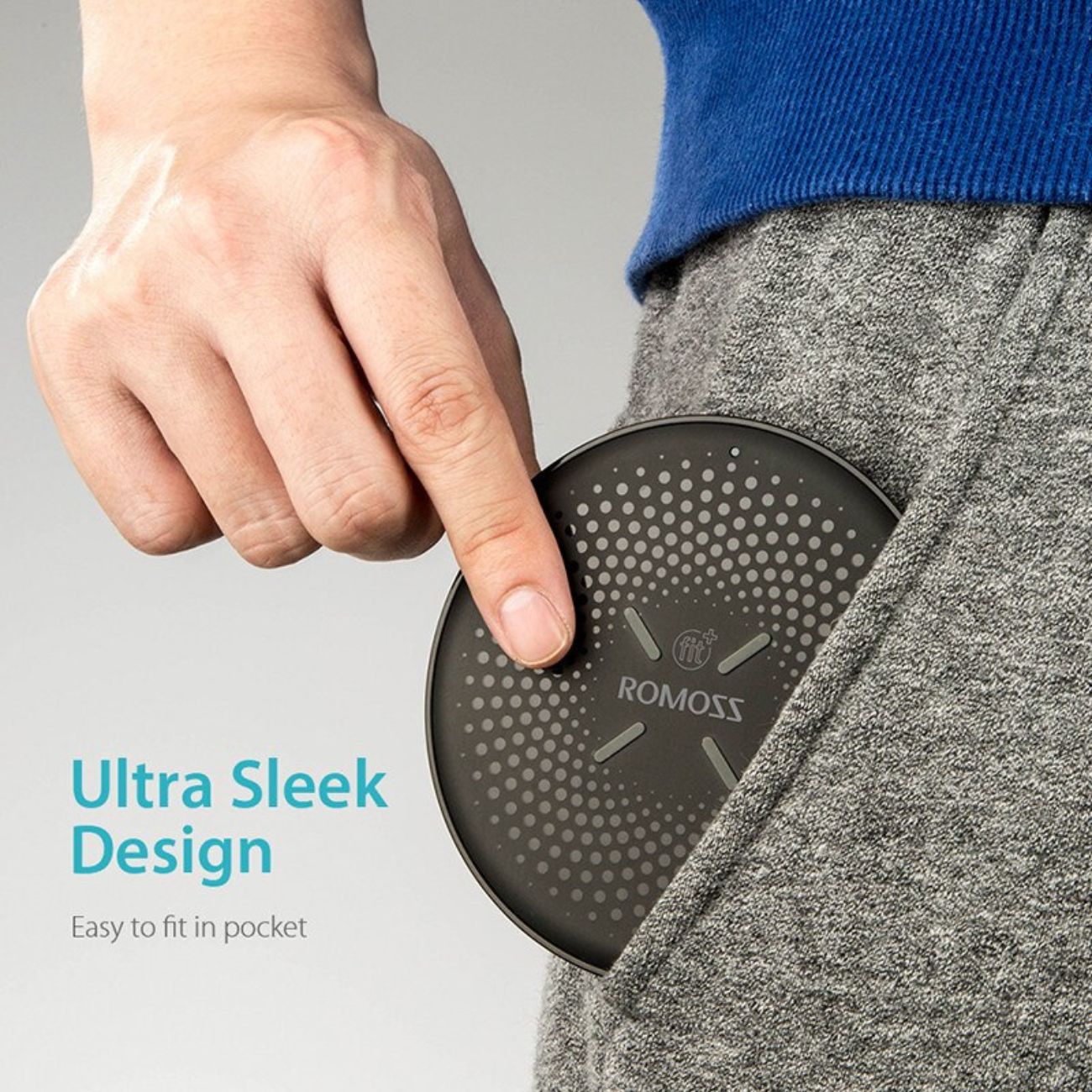 نمای کاربردی شارژر روموس Romoss WF02 10W Wireless Charging Pad