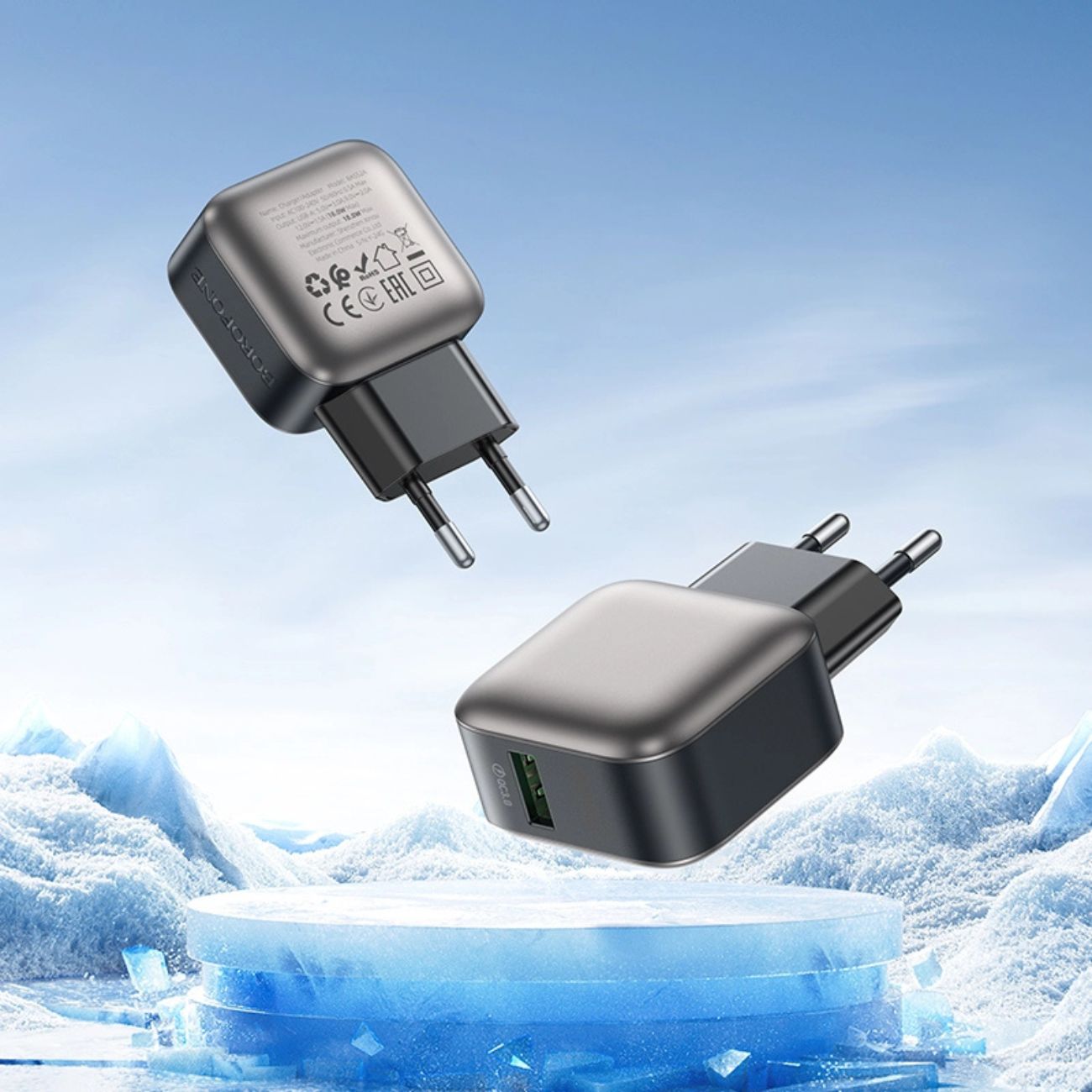 نمای کاربردی شارژر بروفون Borofone BAS52A QC3.0 18W Wall Charger