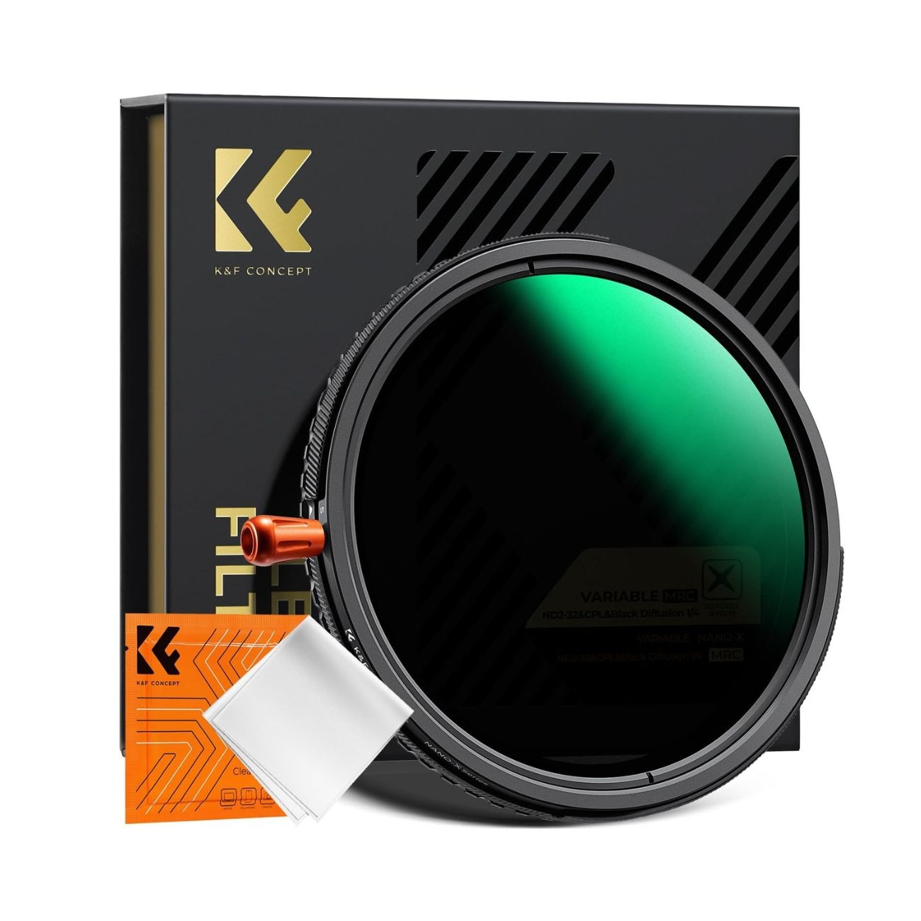 فیلتر ان دی و پولاریزه کی اند اف K&F Concept 82mm Nano-X Series Variable ND2-ND400 & CPL Filter