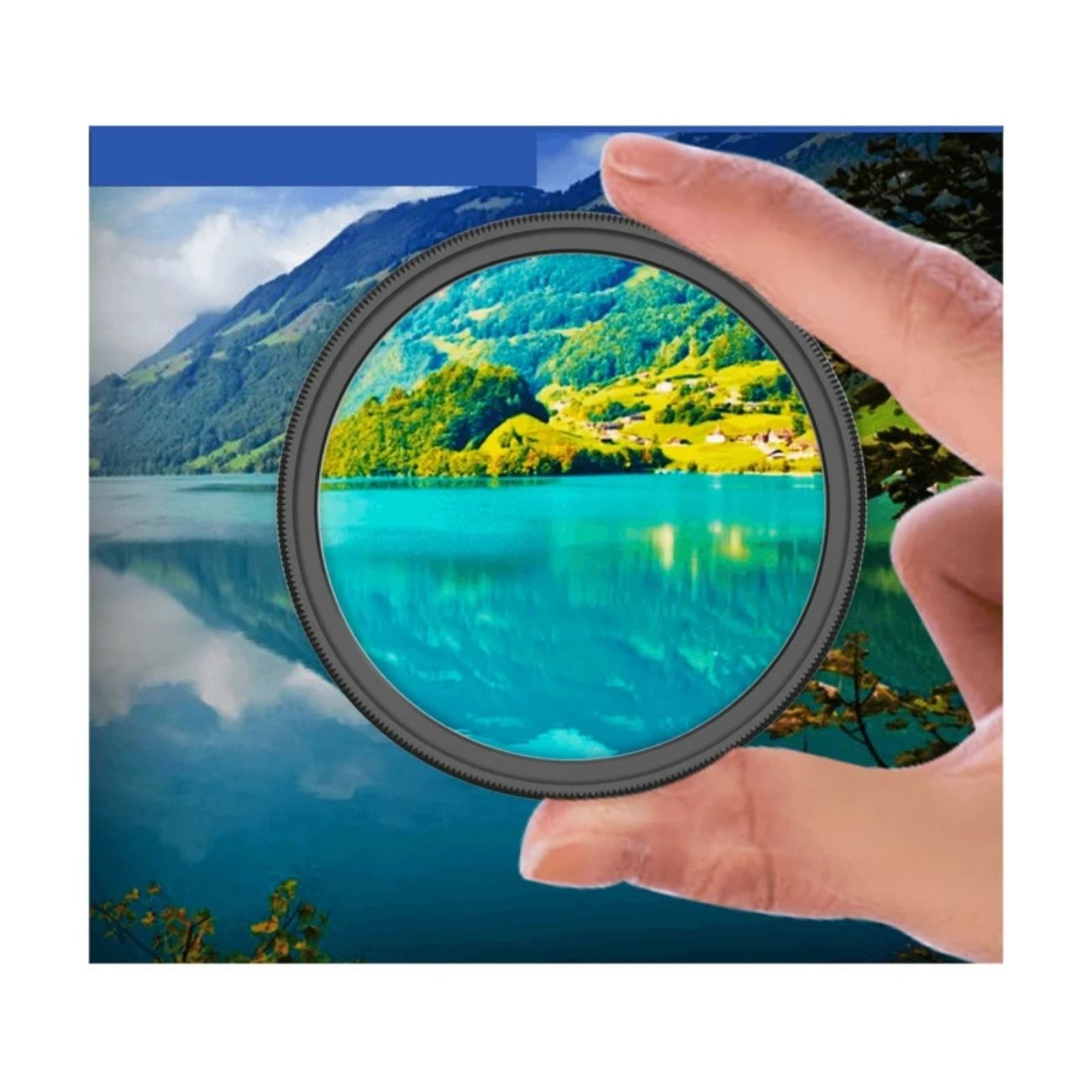 نمای کاربردی فیلتر لنز یو وی کی اند اف K&F Concept UV MRC Ultra Slim Nano-X 67mm Lens Filter