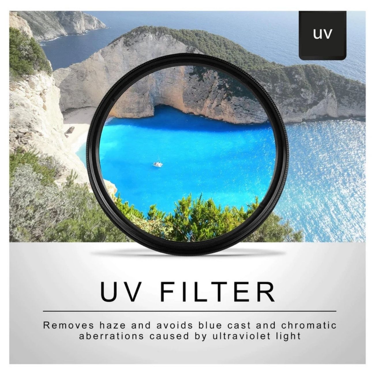 نمای کاربردی از فیلتر لنز K&F Concept UV MRC Ultra Slim Nano-X 67mm Lens Filter