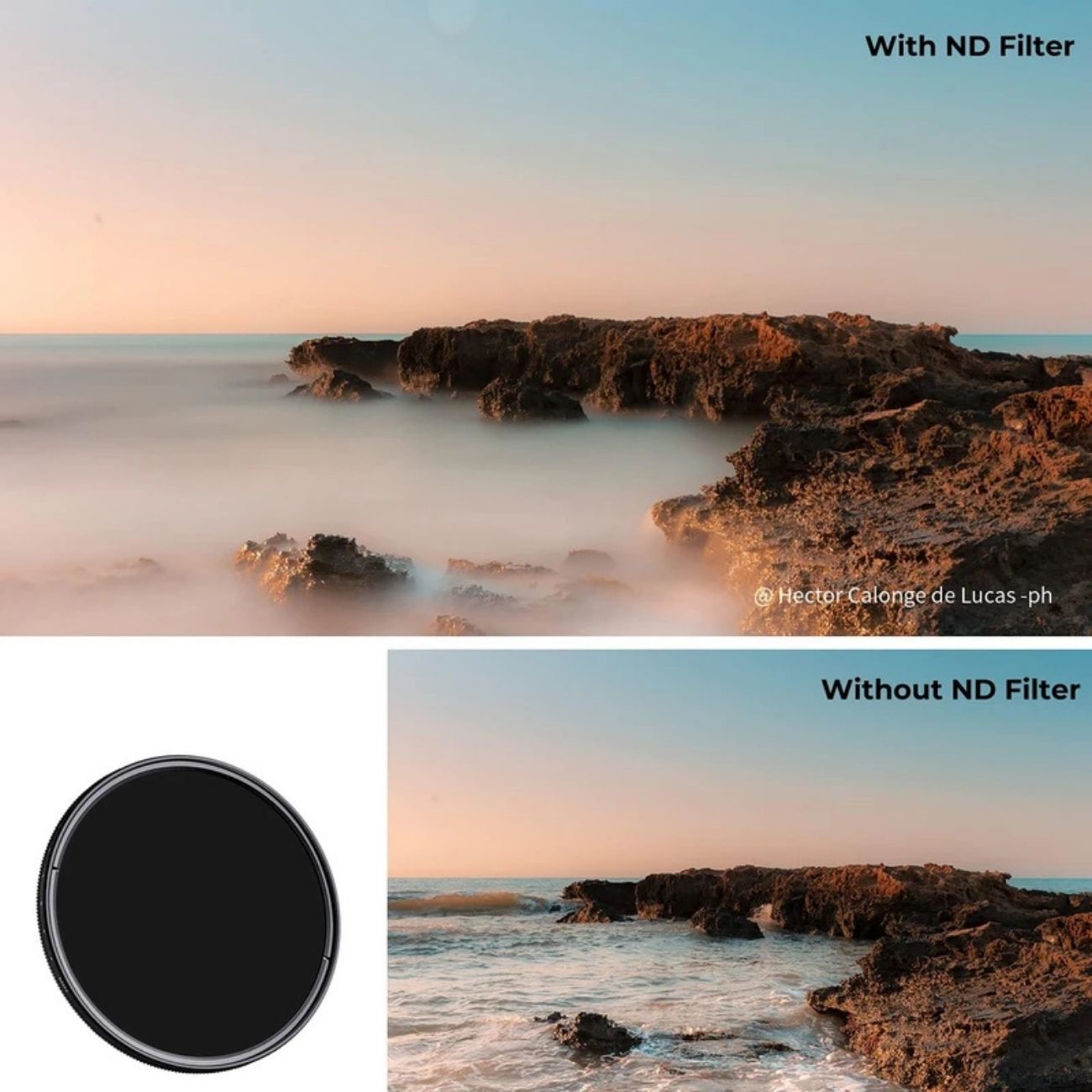 نمای کاربردی از فیلتر پلاریزه کی اند اف K&F Concept CPL Nano-C HMC 40.5mm Lens Filter
