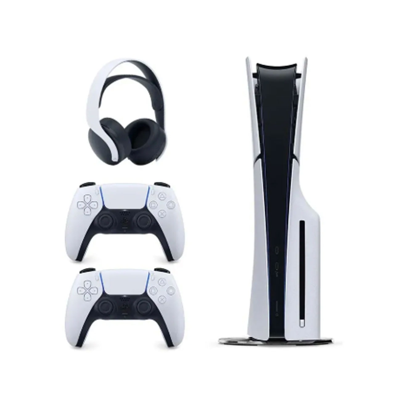 کنسول بازی 5 اسلیم استاندارد سونی Sony PlayStation 5 Slim Standard Bundle with DualSense White Controller + Pulse 3D Headset
