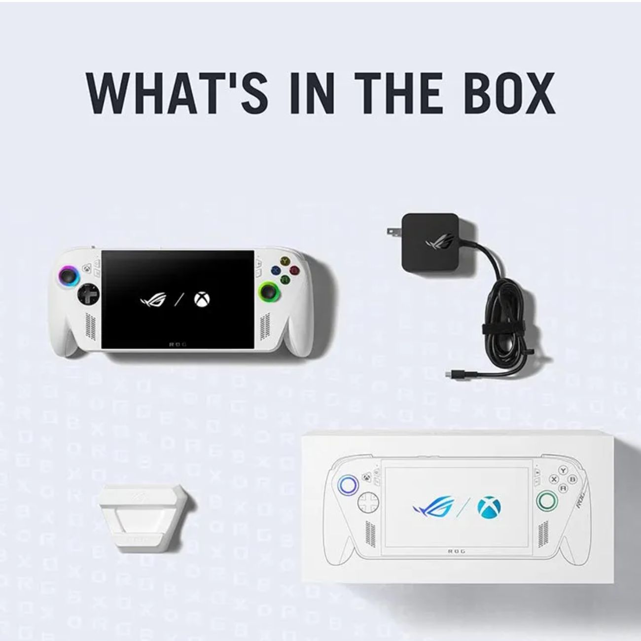 نمای اقلام همراه کنسول دستی ایسوس Asus ROG Xbox Ally 512GB Handheld Game Console White