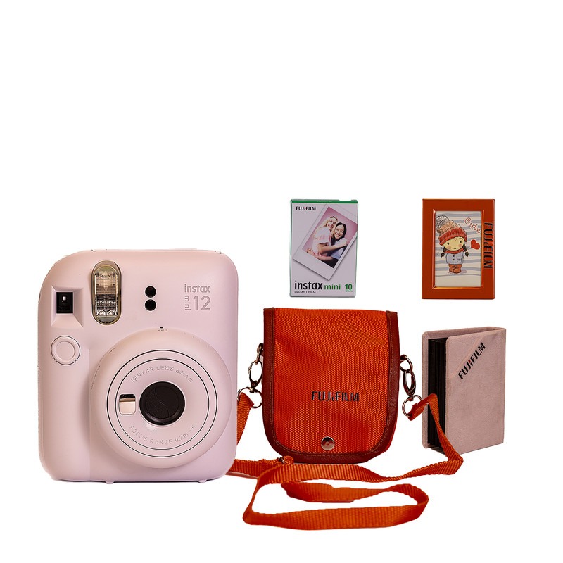 پک کمبو5 تیکه دوربین چاپ فوری Instax Mini 12 Camera 5-Piece Combo Pack pink