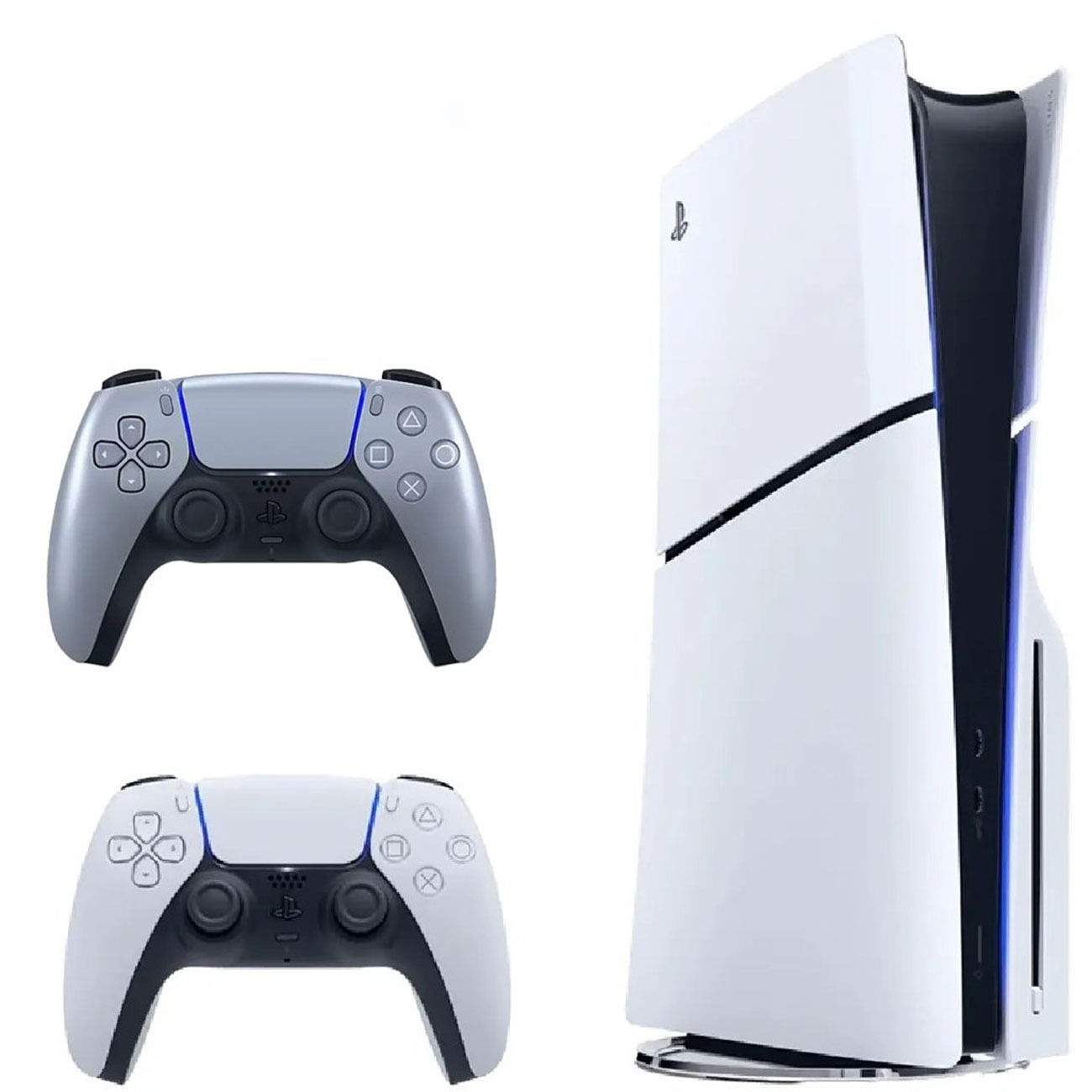 کنسول بازی ۵ اسلیم استاندارد سونی Sony PS5 Slim Standard Console Bundle with Sterling Silver DualSense Controller