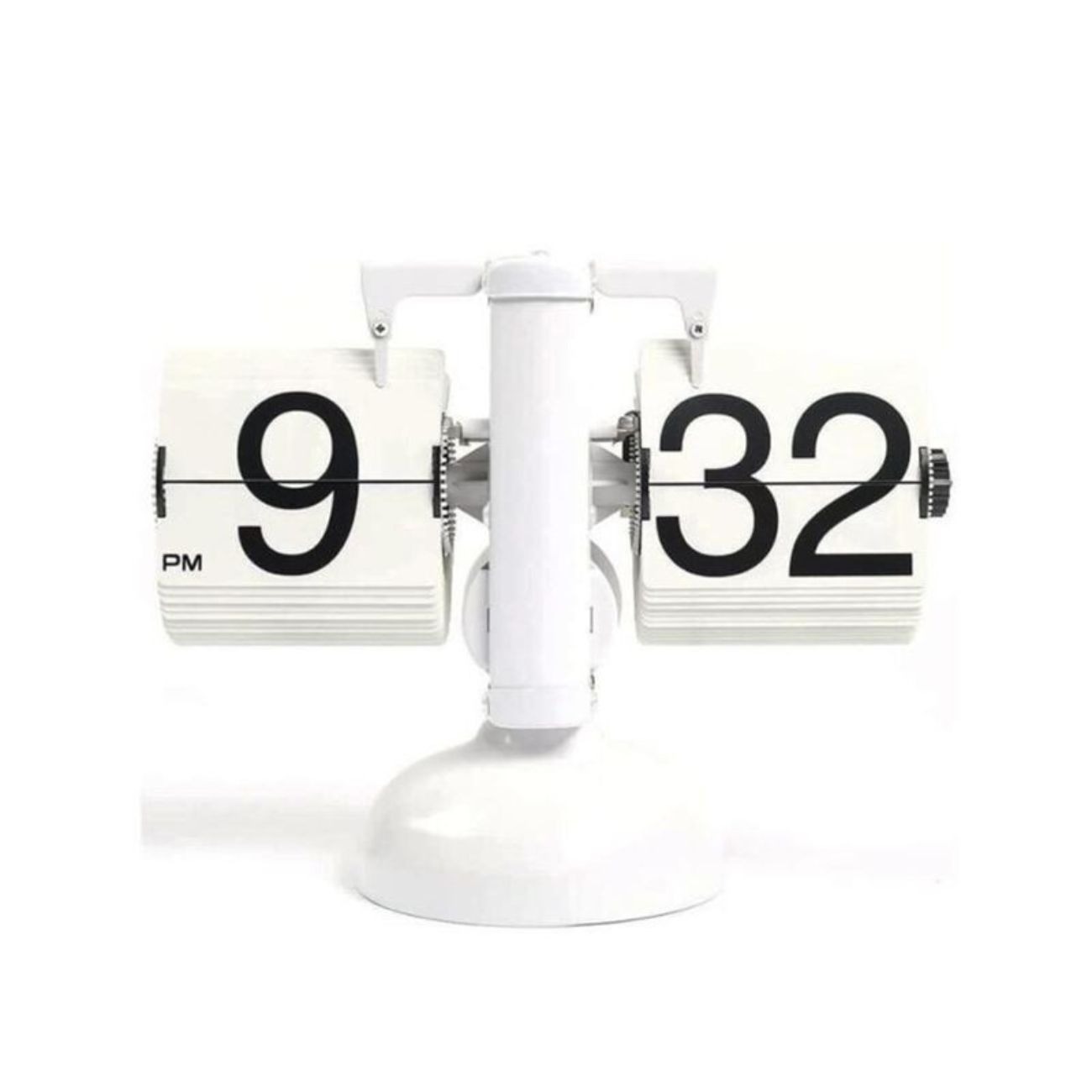 ساعت ورقه‌ای رومیزی سفید Flip Clock Mechanical Retro Desktop Clock White