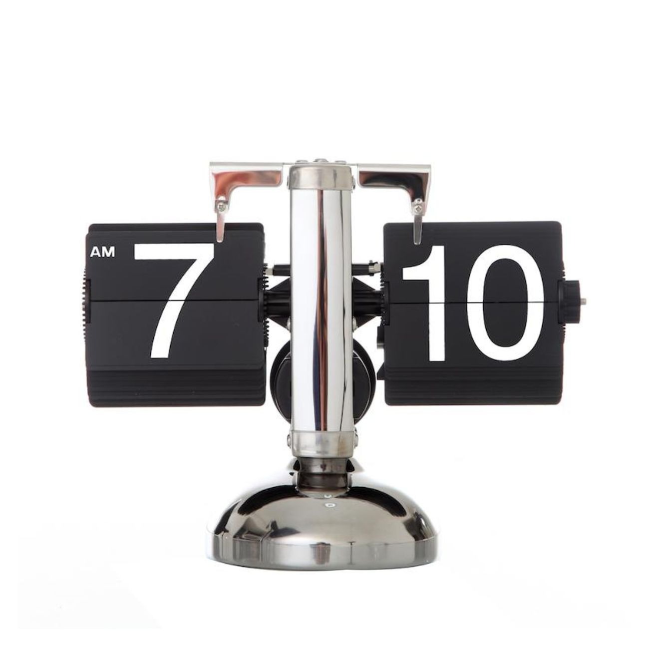 ساعت ورقه‌ای رومیزی مشکی استیل Flip Clock Mechanical Retro Desktop Clock Steel Black