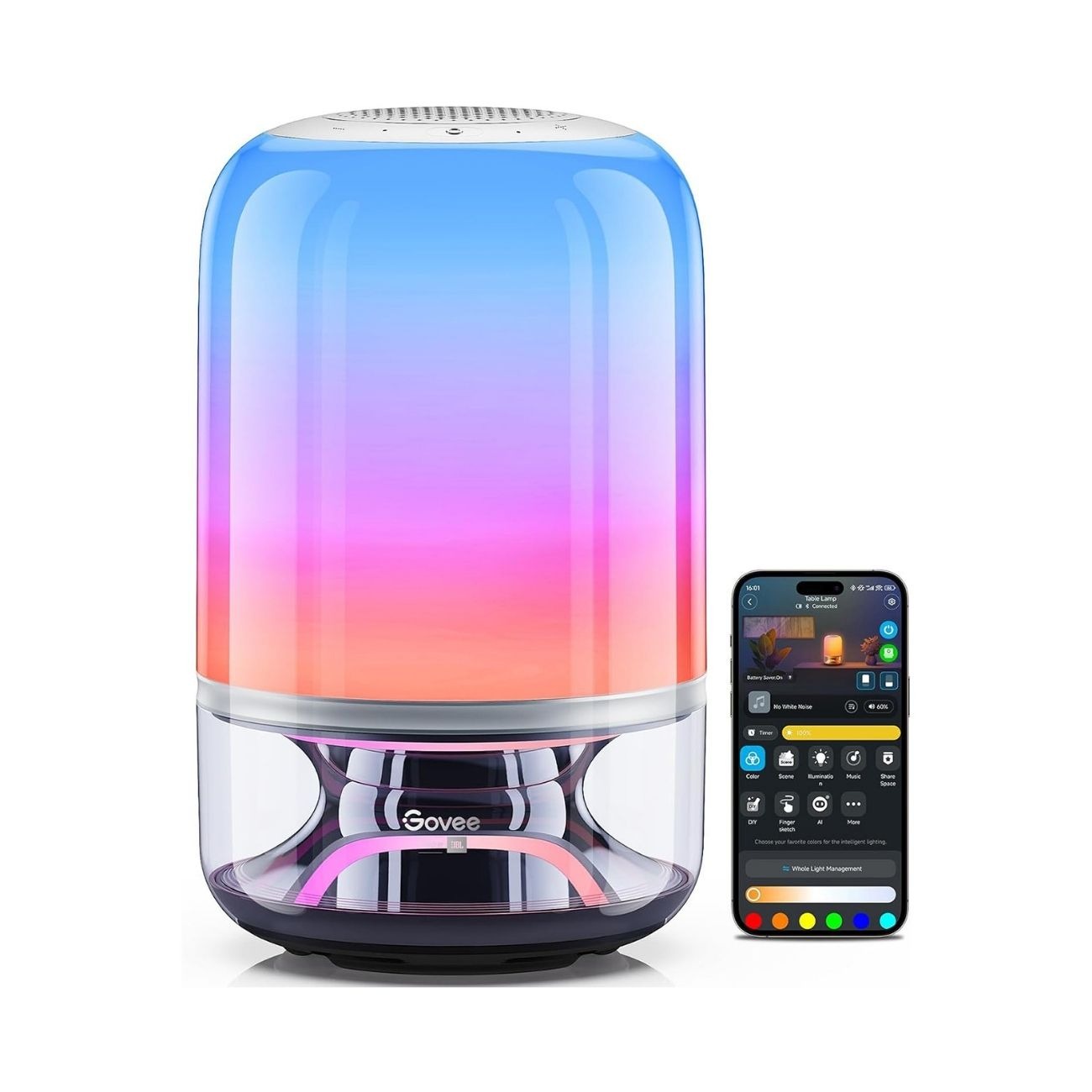 چراغ هوشمند رومیزی گووی Govee H6020 2 Pro x Sound by JBL Smart Table Lamp