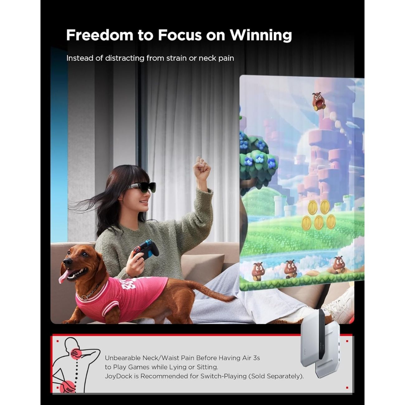 نمای کاربردی از عینک هوشمند RayNeo Air 3S AR/XR Smart Glasses