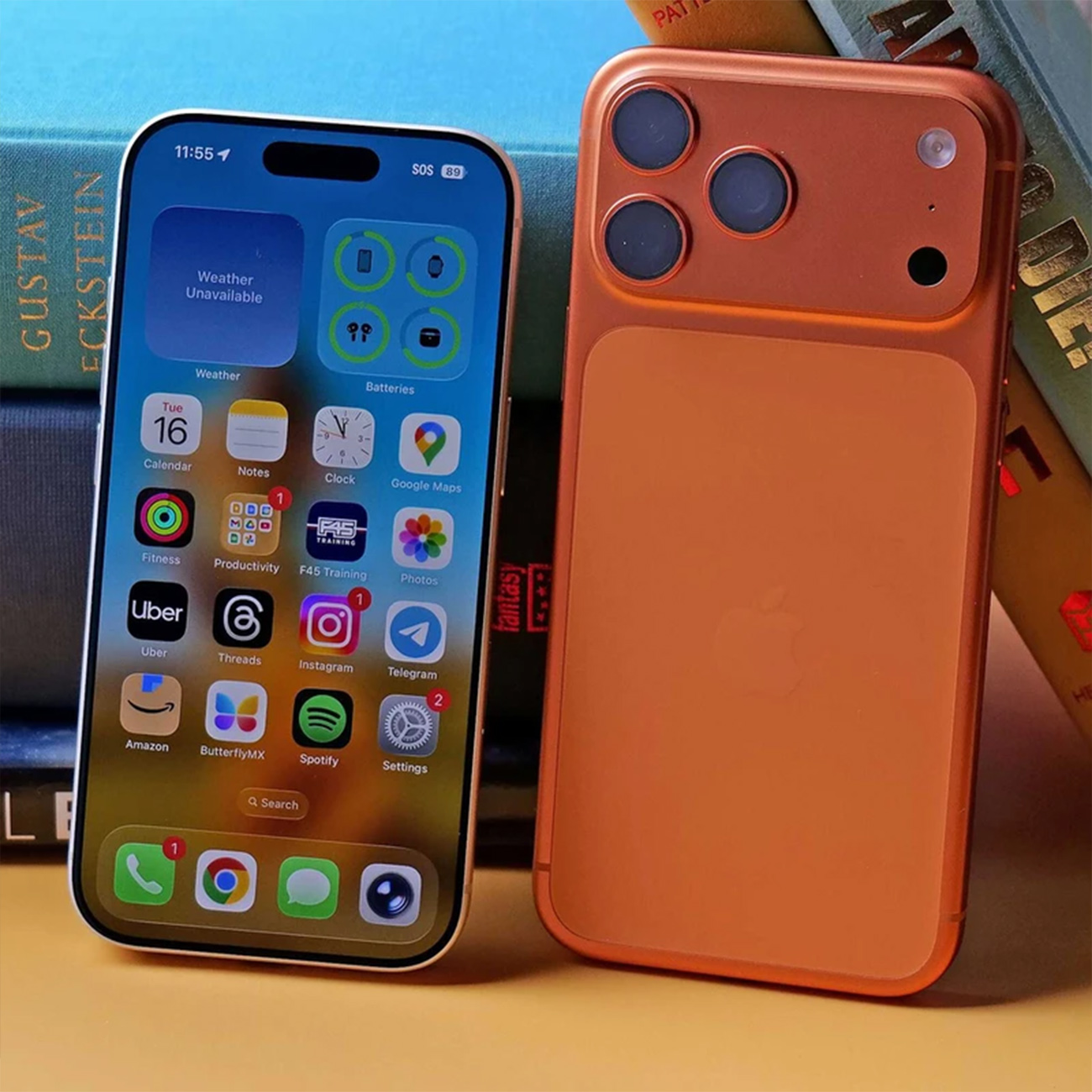 عکس از پشت و جلو گوشی موبایل آیفون Apple Iphone 17 Pro Max 256GB ZAA Orange