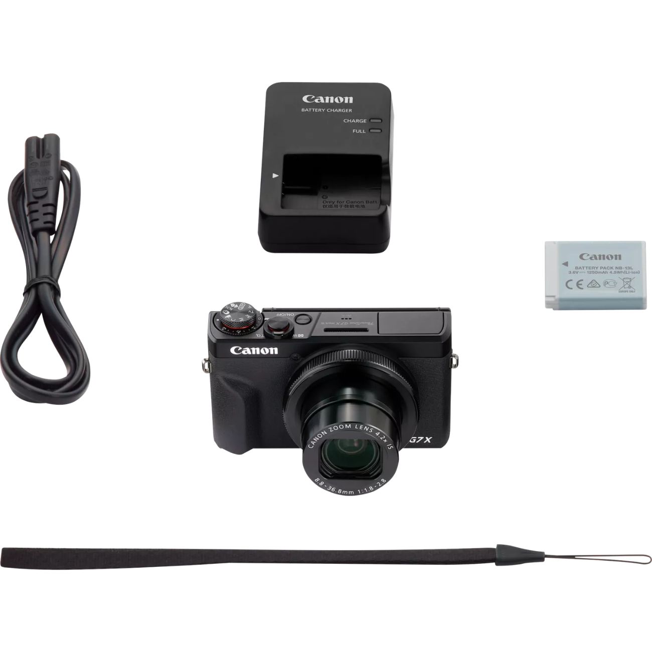 نمای اقلام دوربین کامپکت کانن Canon PowerShot G7 X Mark III Compact Camera Black