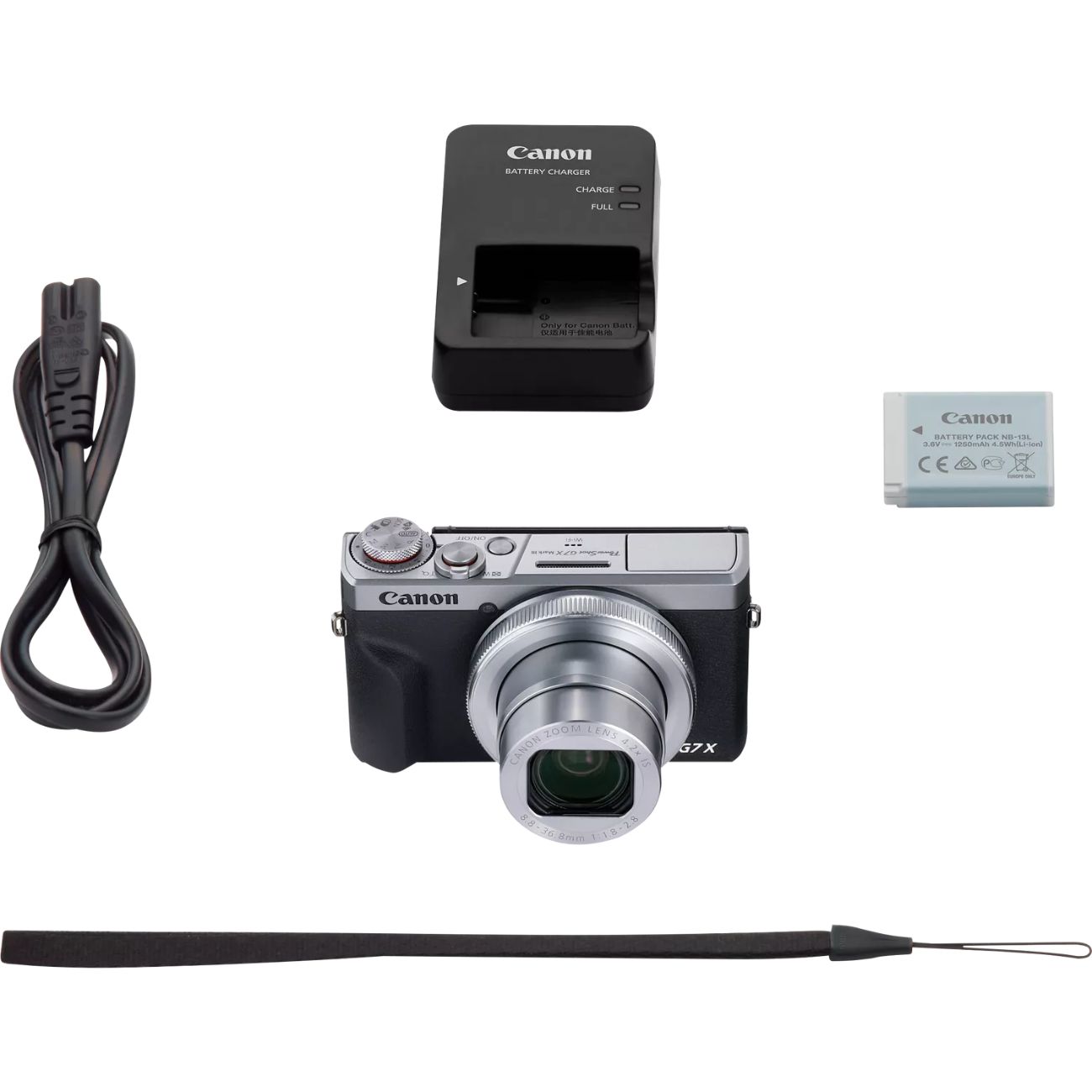 نمای اقلام دوربین کامپکت کانن Canon PowerShot G7 X Mark III Compact Camera Silver