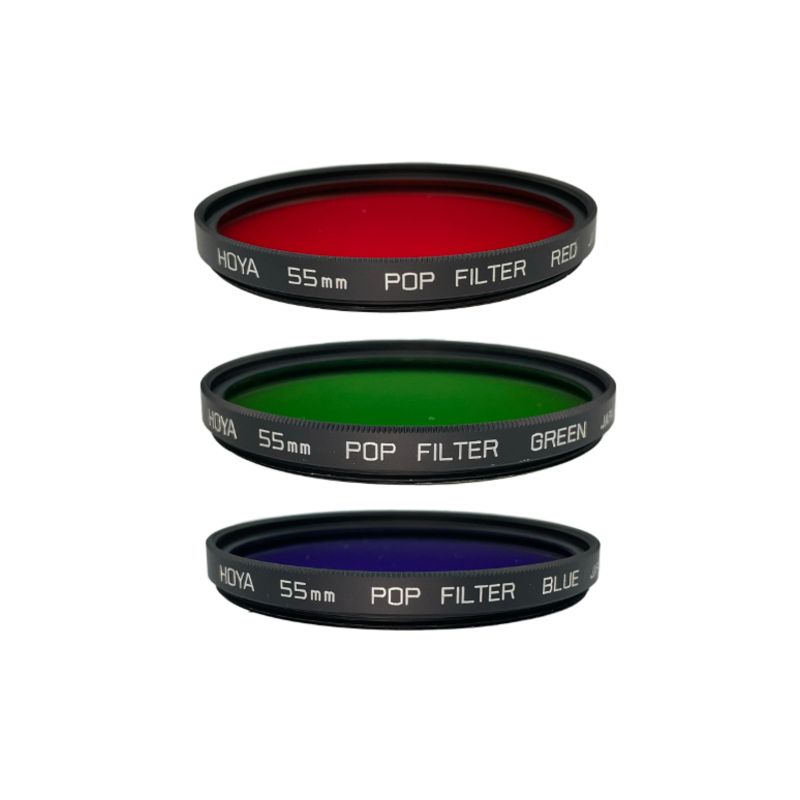 فیلتر لنز هویا Hoya Pop Color Kit(3 FILTER) Blue,Red,Green 55mm filter lens