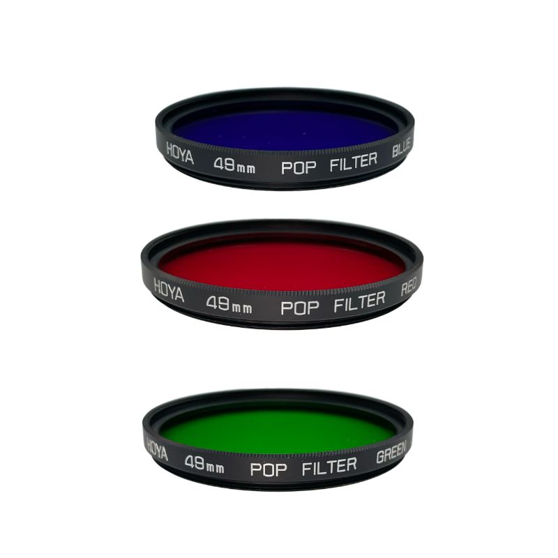 فیلتر لنز هویا Hoya Pop Color Kit(3 FILTER) Blue,Red,Green 49mm filter lens