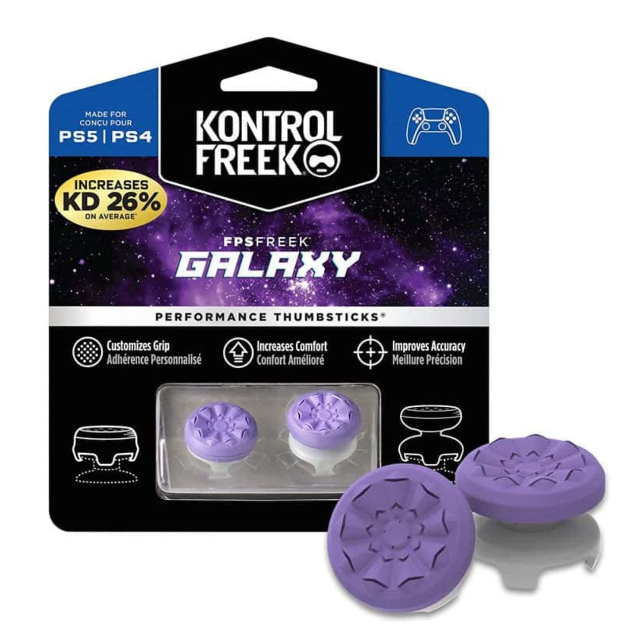 روکش آنالوگ کنترل فریک Kontrolfreek Fps Freek Galaxy Performance Thumbsticks Purple