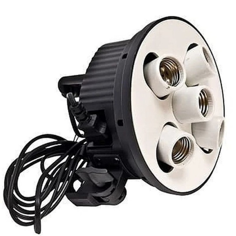 کیت هولدر پنج لامپ سرامیکی میروتک Mirotech Five Ceramic Lamp Holder Kit + سافت باکس و پایه