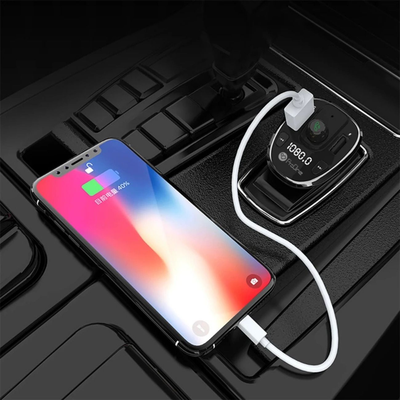 نمای کاربردی از شارژر فندکی خودرو ProOne PFT93 with FM Bluetooth Transmitter Car Charger