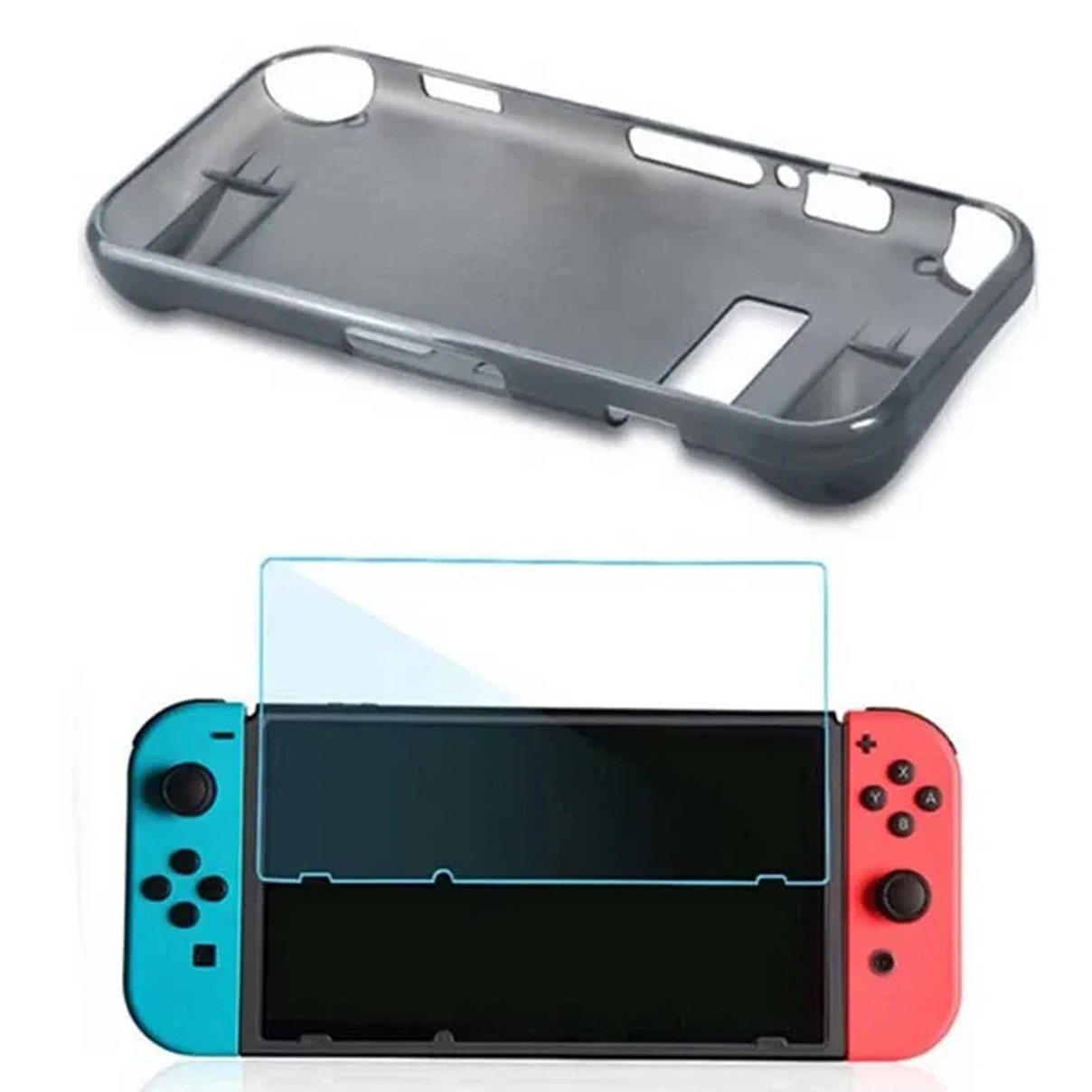 محافظ صفحه نمایش و کاور ژله ای Otvo Protective Crystal Cover Kit For Nintendo Switch