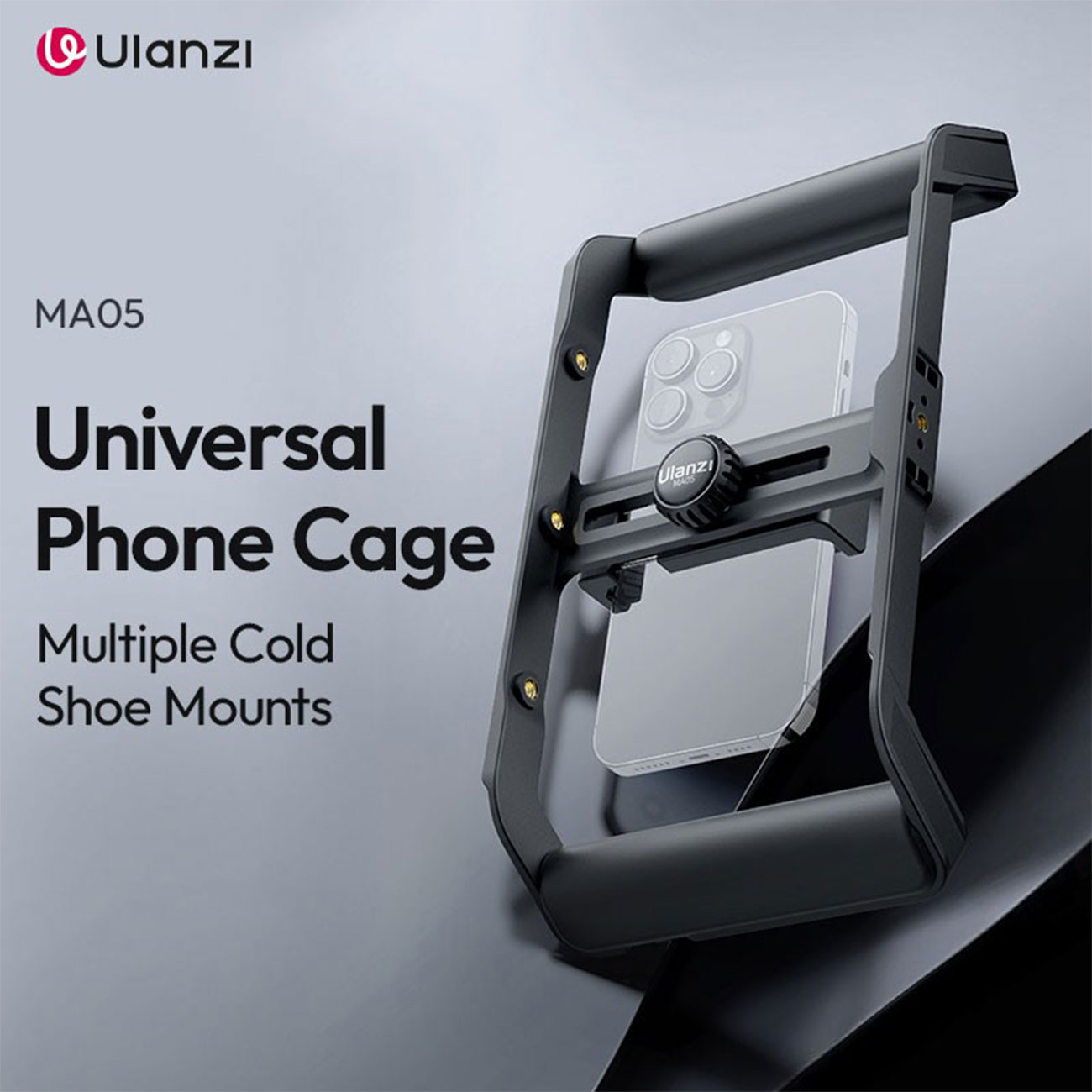نمای کاربردی از کیج موبایل یولانزی Ulanzi MA05 Phone Cage
