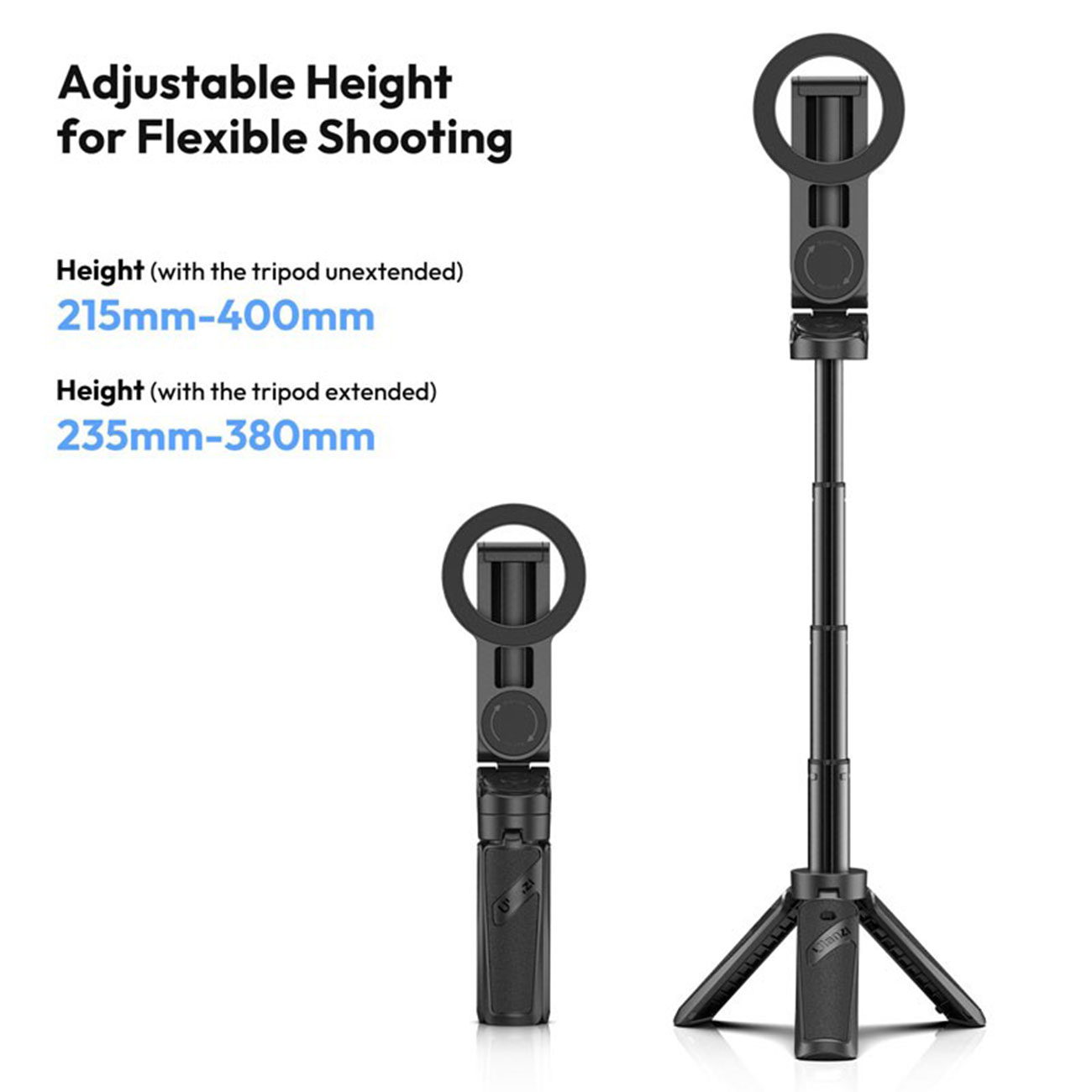 نمای کاربردی از پایه و هولدر مگنتی موبایل اولانزی Ulanzi JJ03 3 in 1 Magnetic Phone Tripod