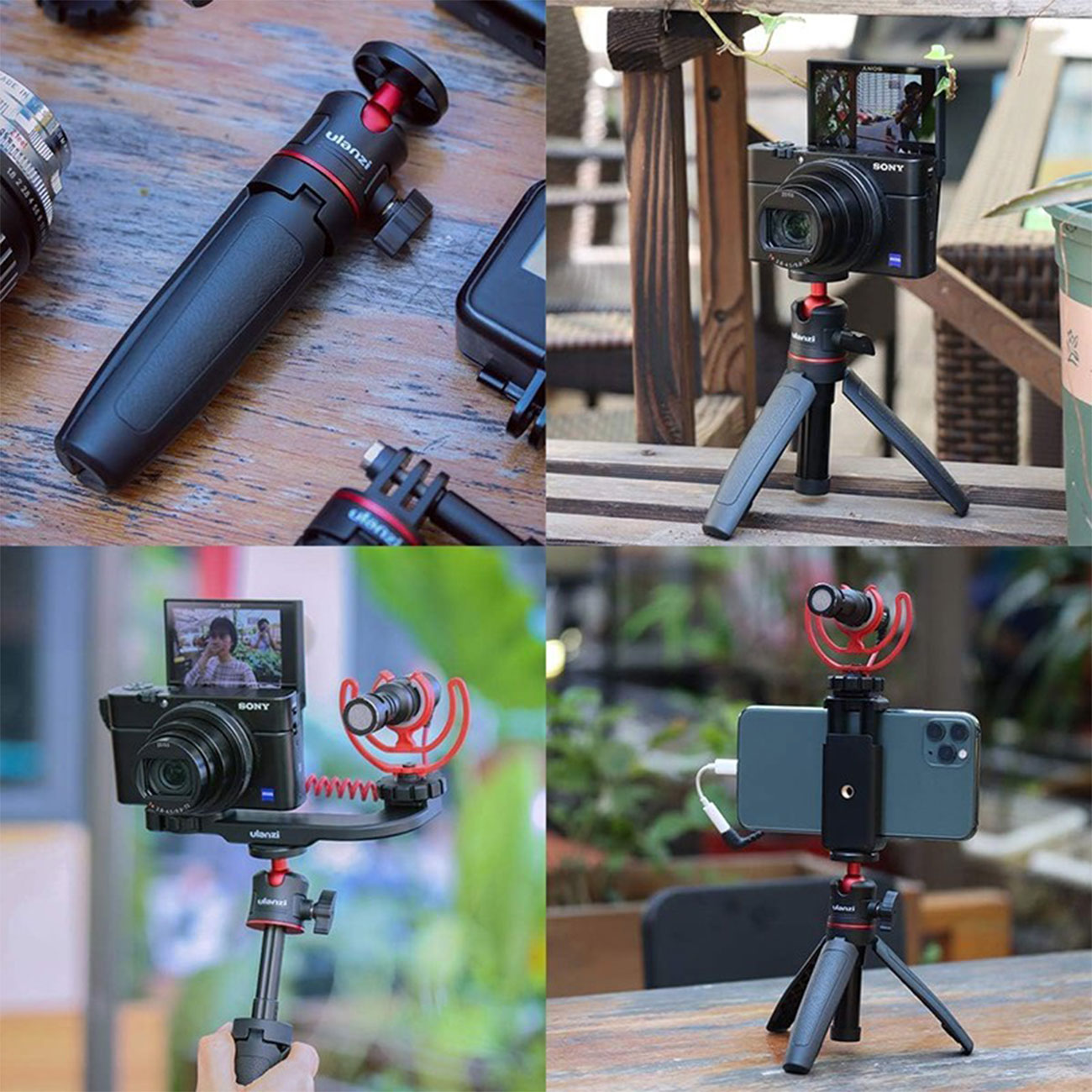 نمای کاربردی سه پایه رومیزی اولانزی Ulanzi MT-08 Mini Portable and Adjustable Desktop Tripod