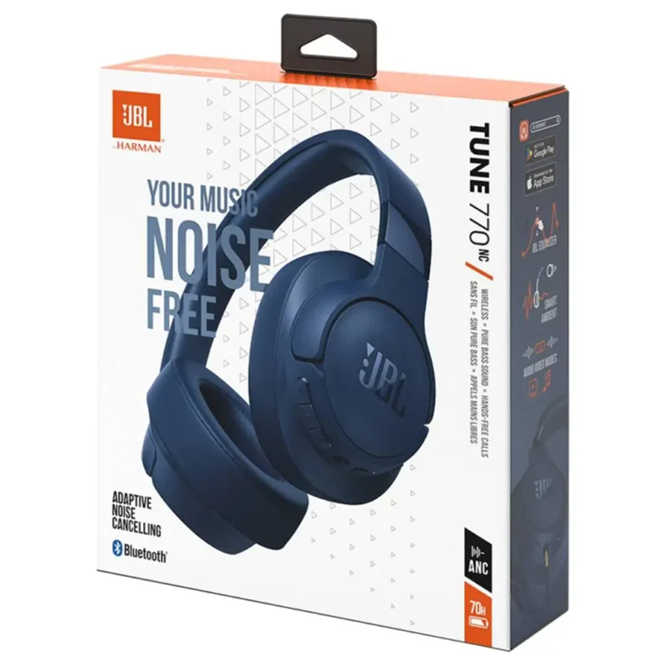 عکس از جعبه هدفون بلوتوثی جی بی ال سورمه ای JBL Tune 770NC Wireless Headphones Blue