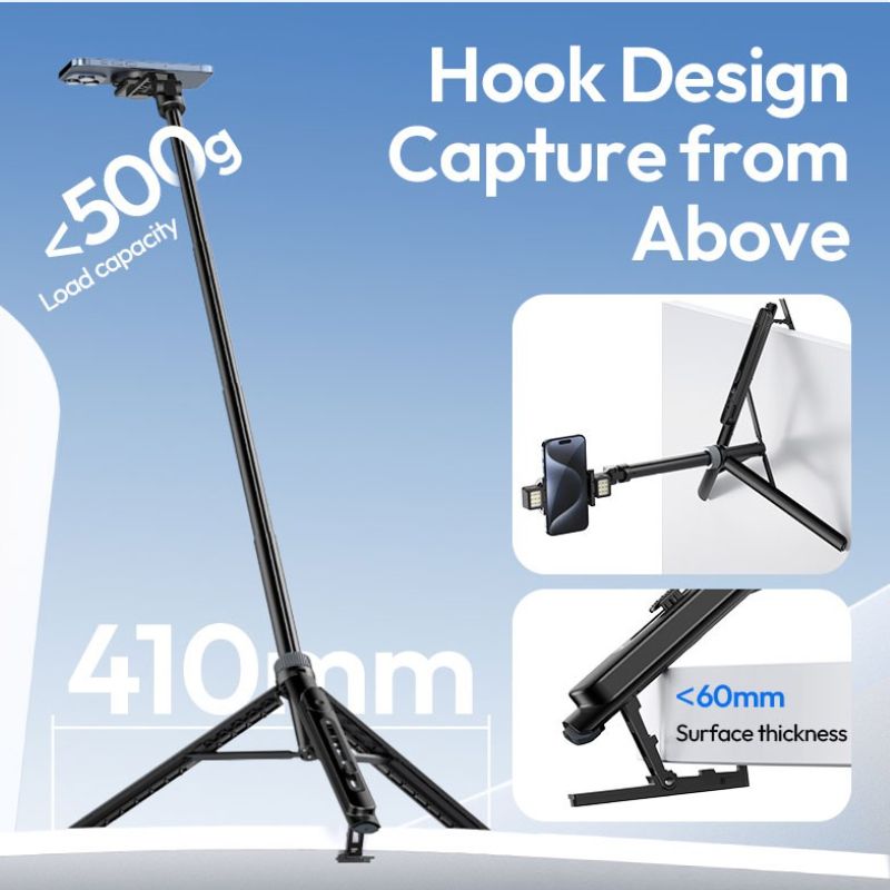 نمای عکس سه پایه و مونوپاد موبایل اولانزی Ulanzi TT88 Phone Tripod Selfie Stick Black