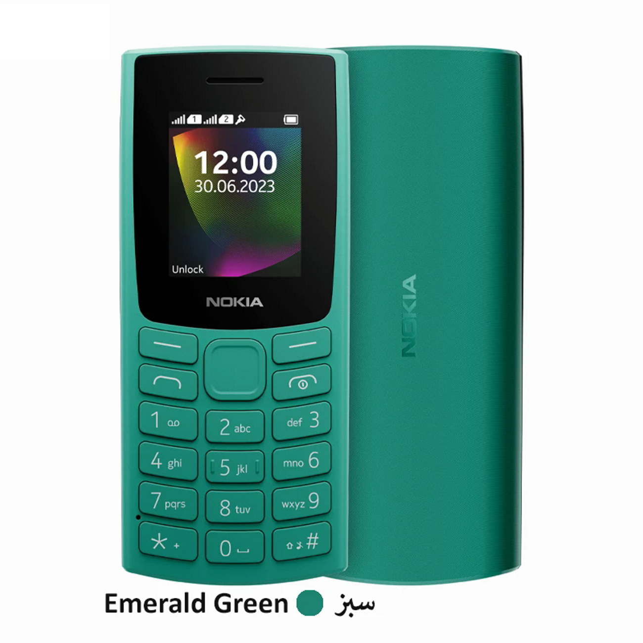 گوشی موبايل نوکیا (2013) Nokia 106 Dual Sim Phone Green
