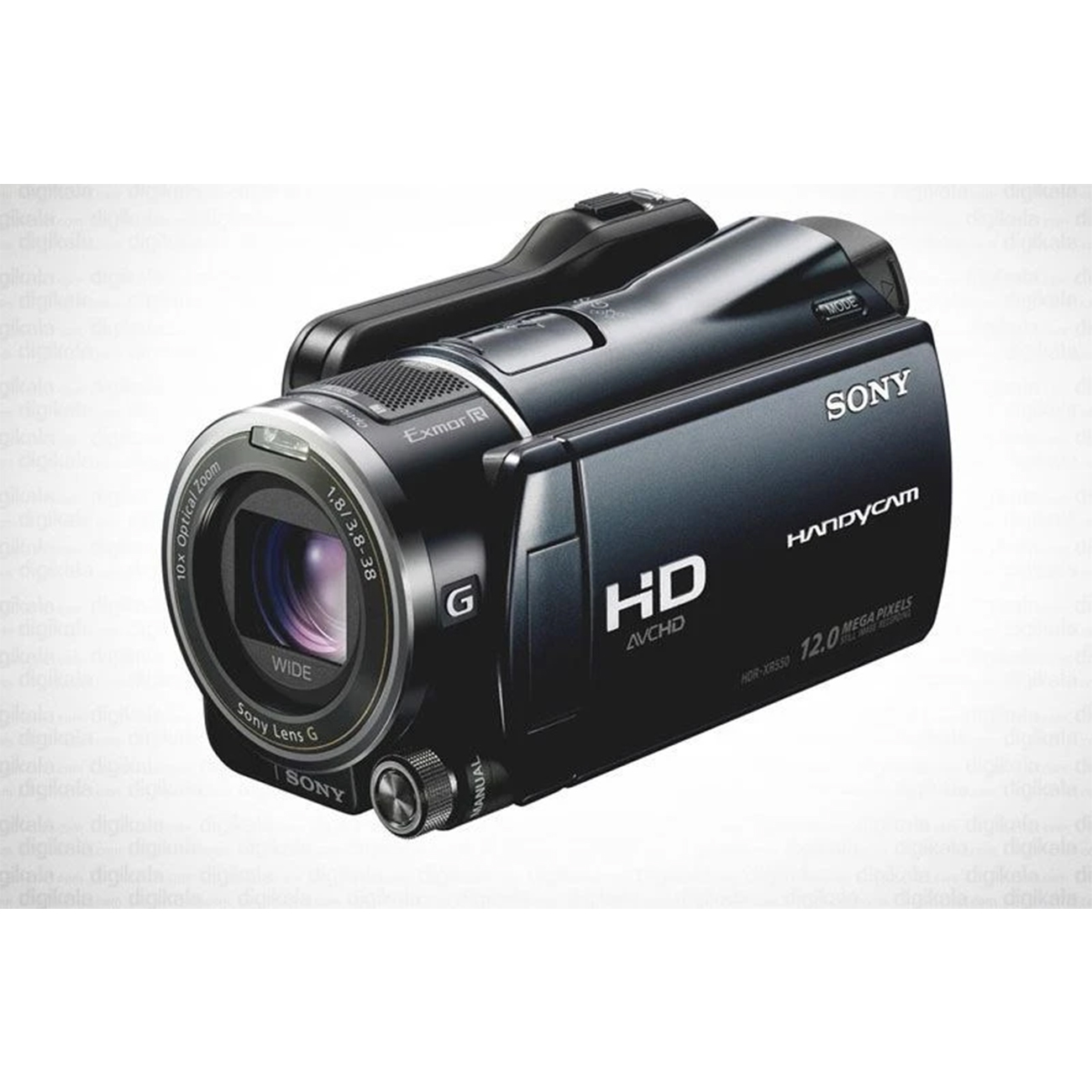 عکس از نمای سه رخ دوربین فیلمبرداری سونی Sony HDR-XR550 Camcorder