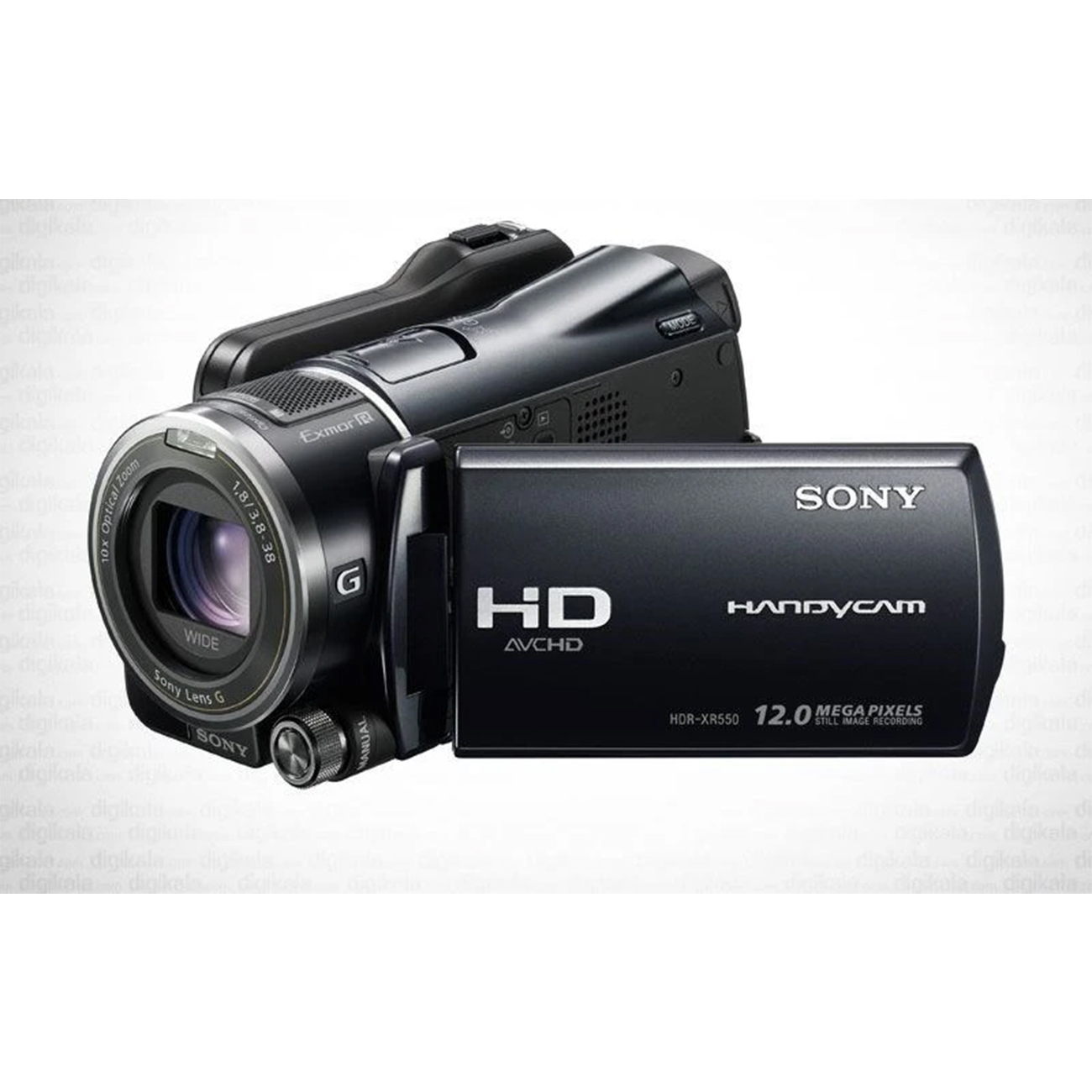 عکس از نمای سه رخ دوربین فیلمبرداری سونی Sony HDR-XR550 Camcorder