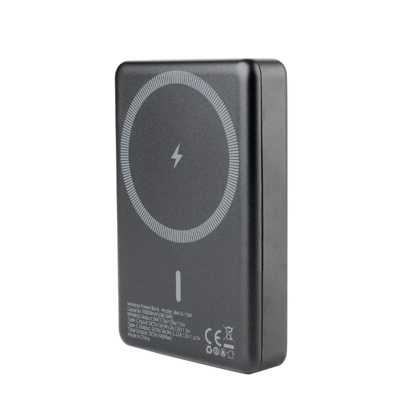 پاور بانک بیسیم بنتیک مشکی Bentik BW10-15M 10000mAh Power Bank Black