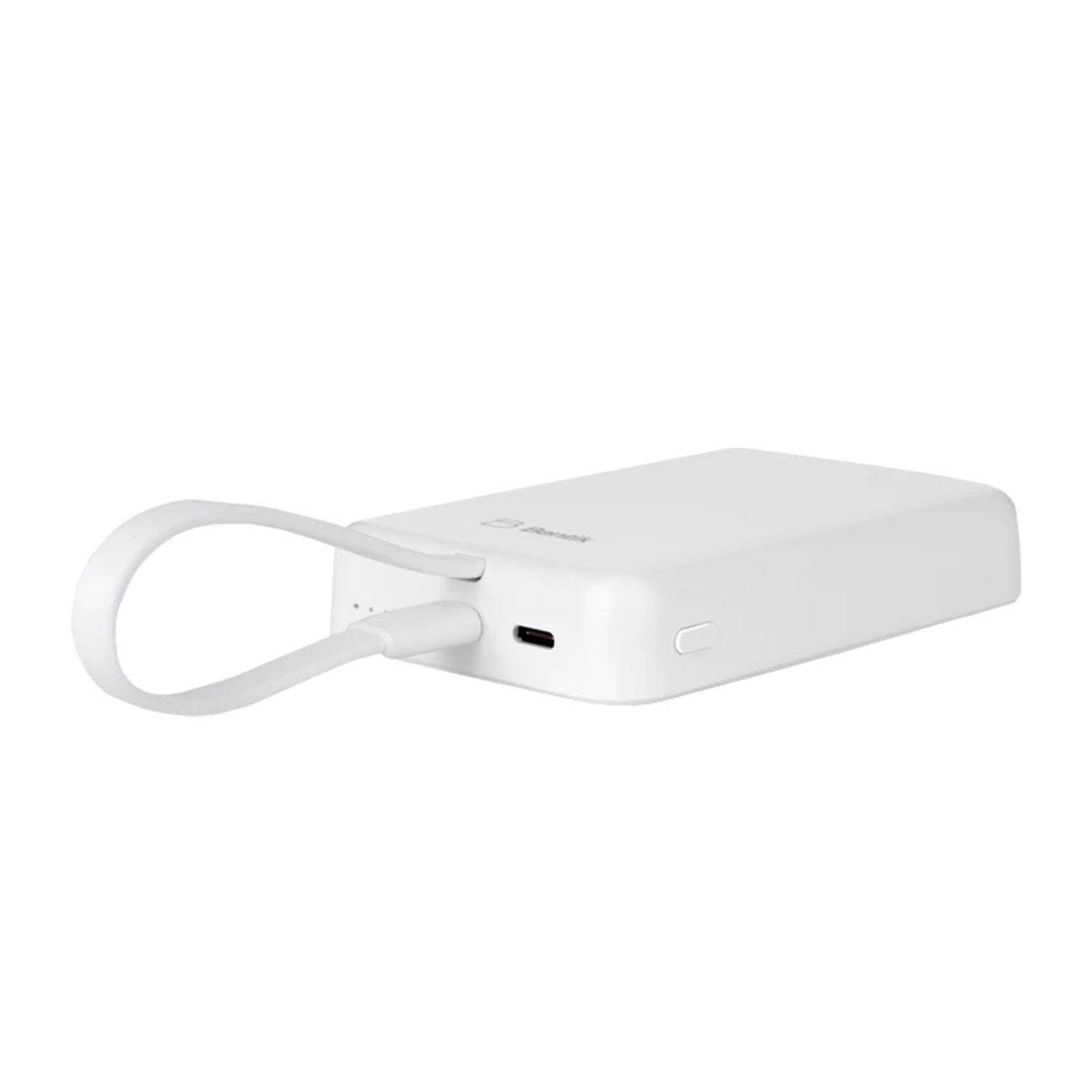 عکس سه رخ از پاور بانک بیسیم بنتیک سفید Bentik BW10-203 10000mAh Power Bank White