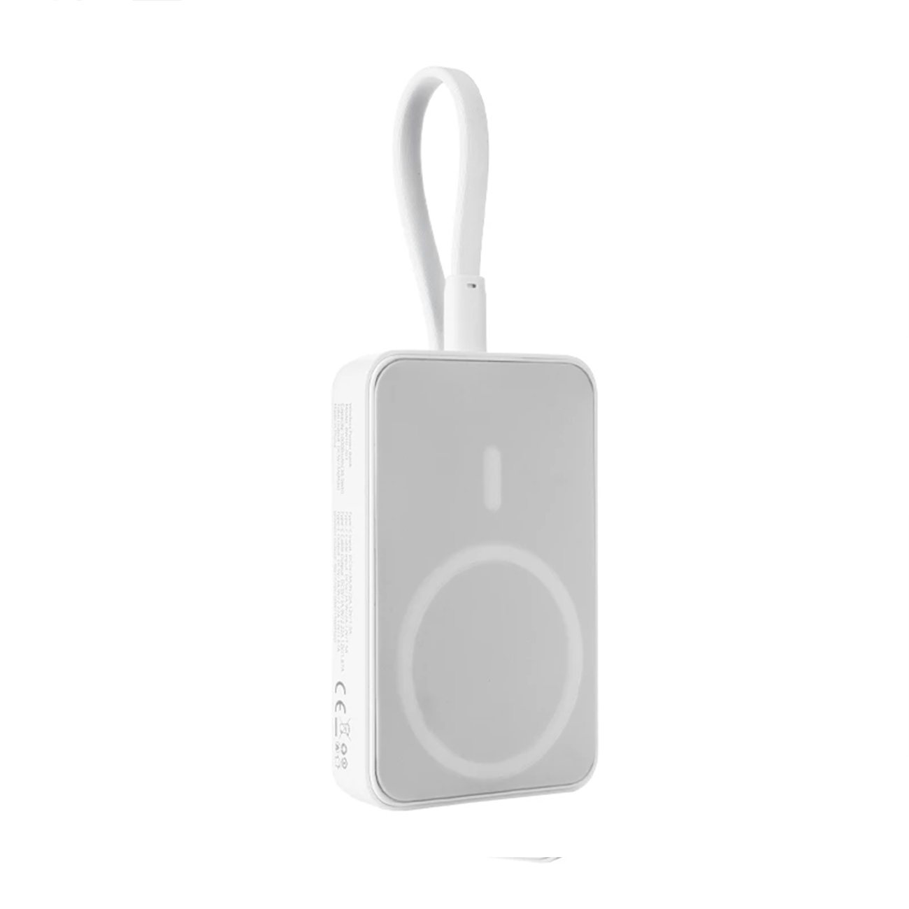 عکس سه رخ از پاور بانک بیسیم بنتیک سفید Bentik BW10-203 10000mAh Power Bank White