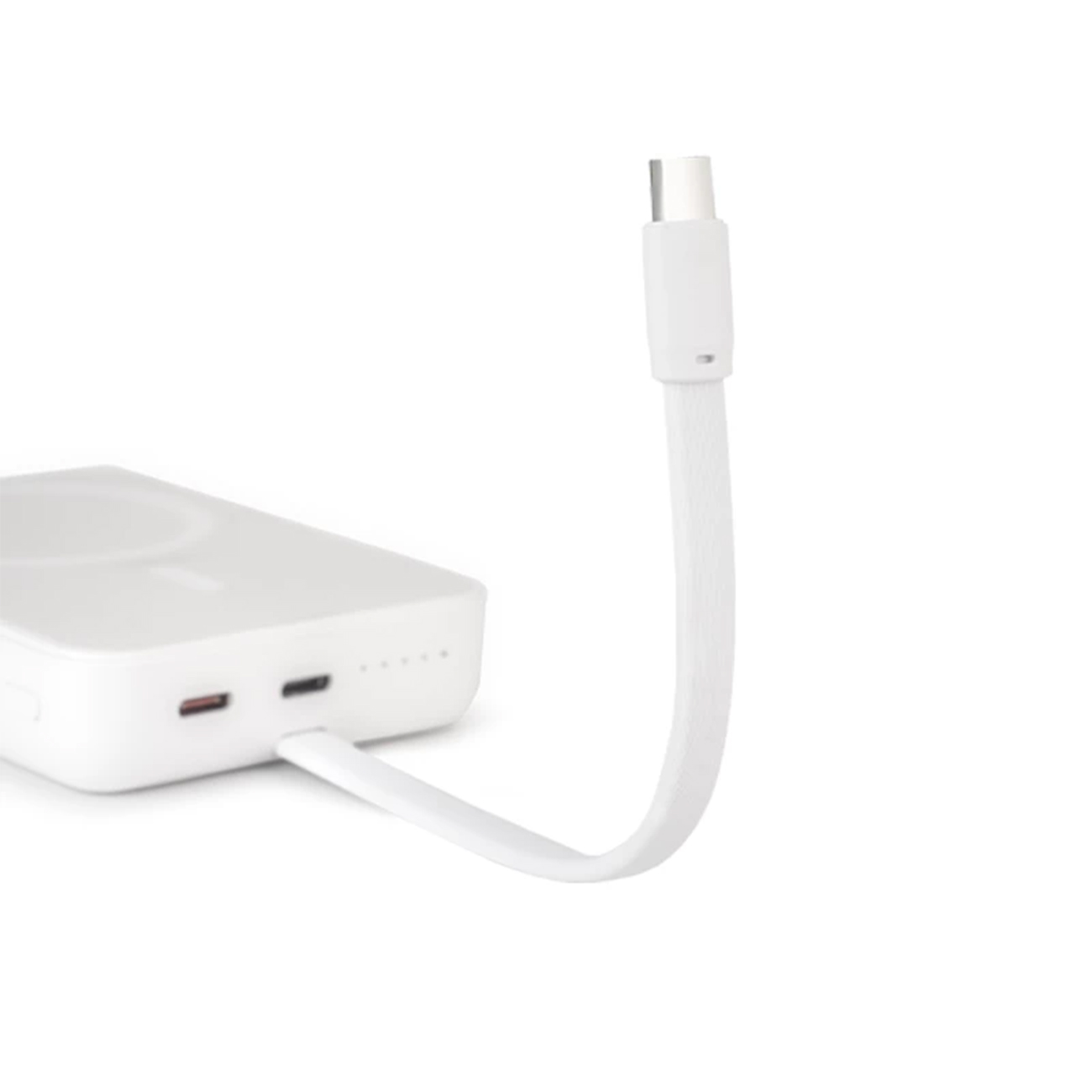 عکس از پورت های پاور بانک بیسیم بنتیک سفید Bentik BW10-203 10000mAh Power Bank White
