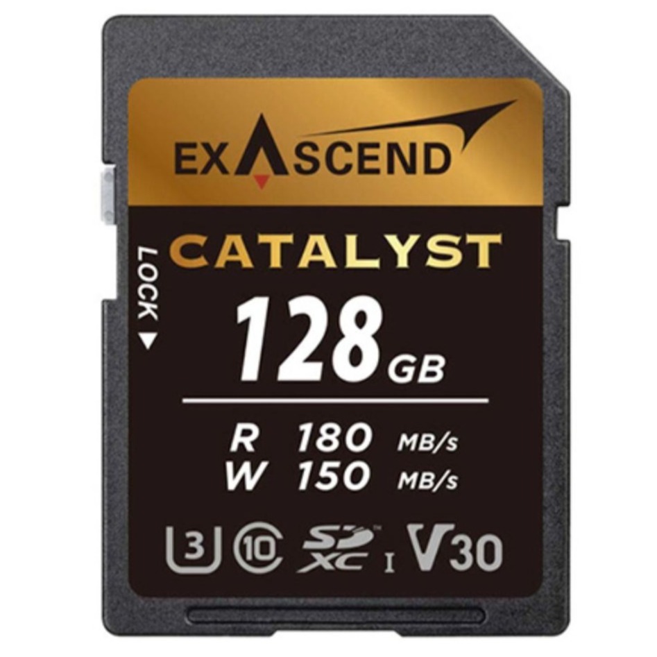 کارت حافظه اکساسند Exascend Catalyst UHS-I SDXC 128GB 180MB/S V30 Memory Card