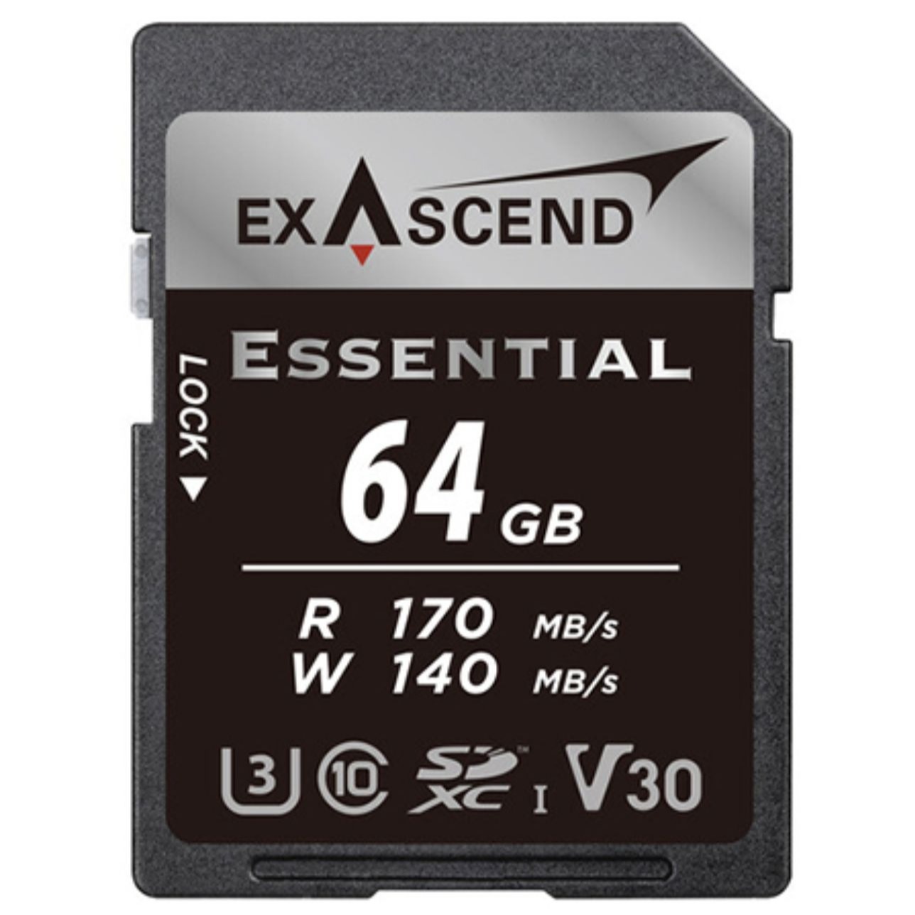 کارت حافظه اکساسند Exascend Essential UHS-I SDXC 64GB 170MB/S V30 Memory Card