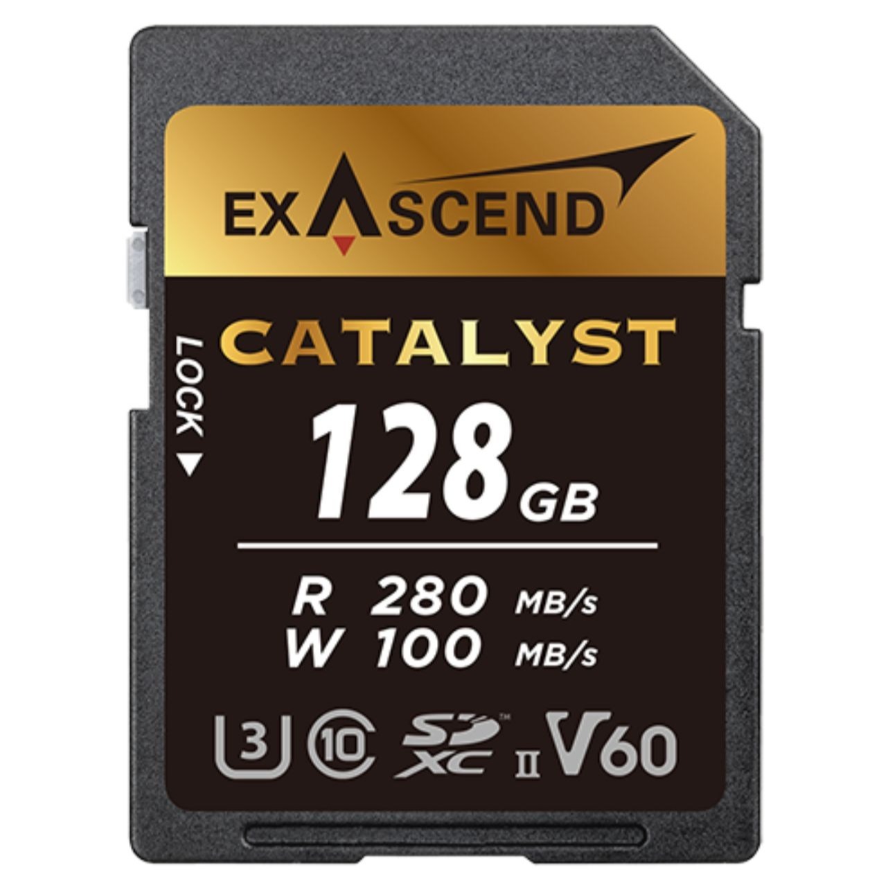 کارت حافظه اکساسند Exascend Catalyst UHS-II SDXC 128GB 280MB/S V60 Memory Card
