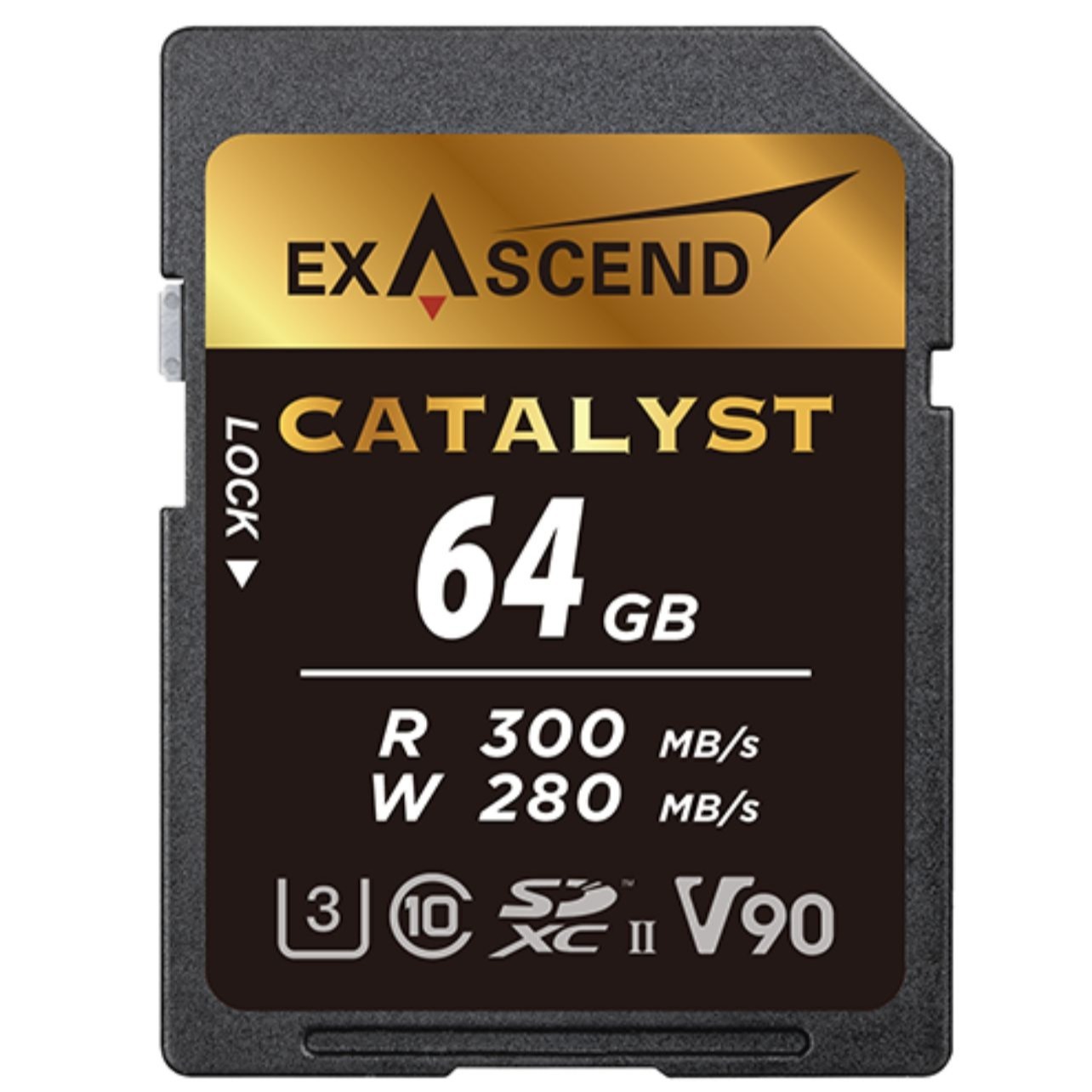 کارت حافظه اکساسند Exascend Catalyst UHS-II SDXC 64GB 300MB/S V90 Memory Card