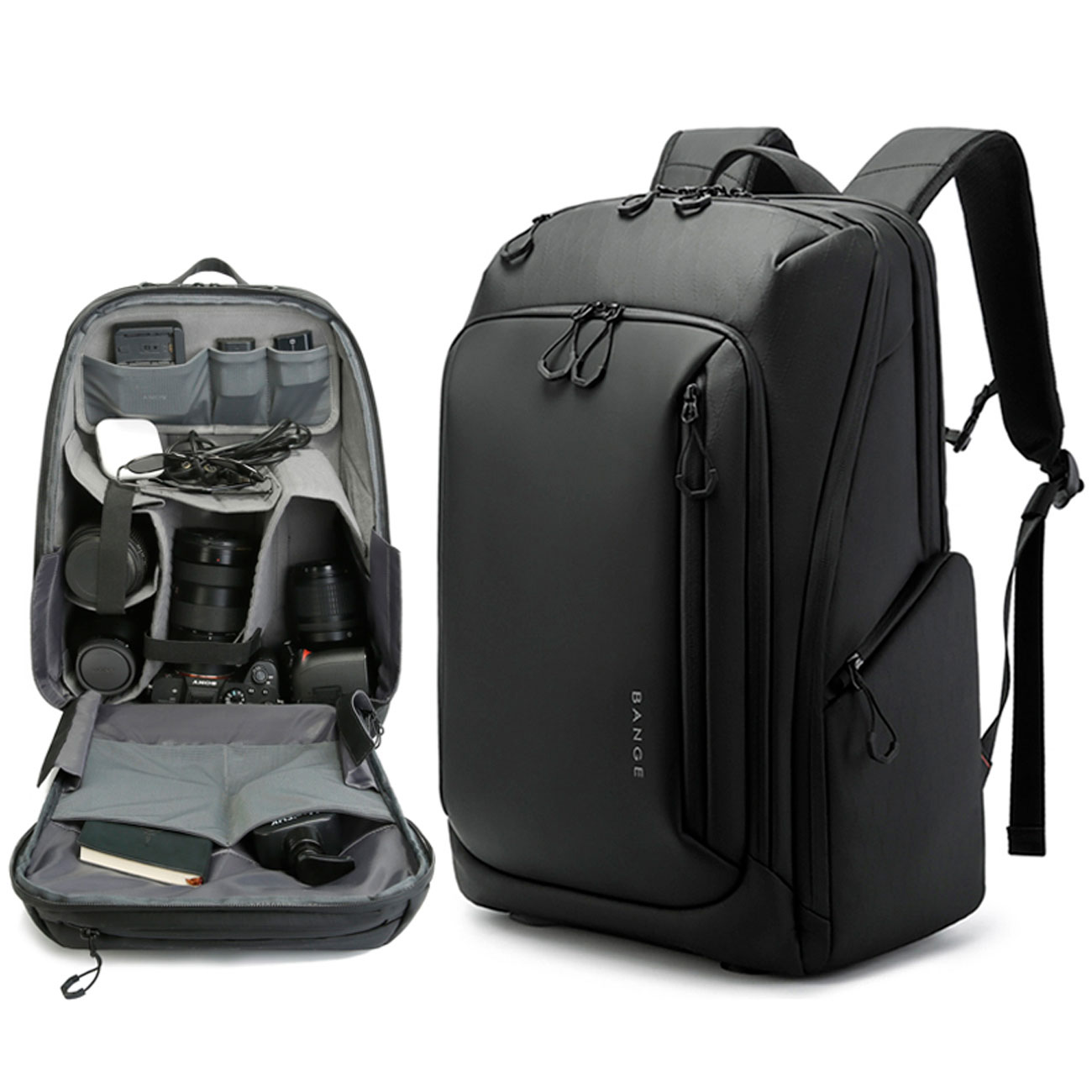 نمای داخلی کوله‌ پشتی دوربین بنج Bange XJ325 Camera backpack