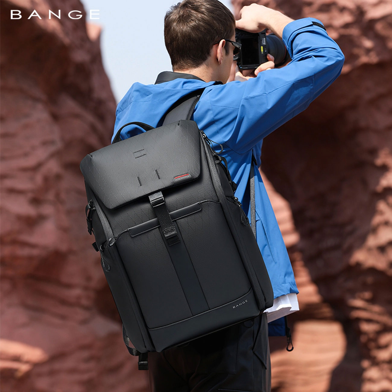 نمای کاربردی کوله‌ پشتی بنج Bange XJ327 Camera backpack