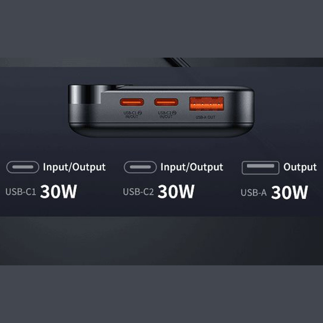 نمای کاربردی پاوربانک جیبی مک دودو Mcdodo MC-3850 30W 10000mAh Digital Display Power Bank
