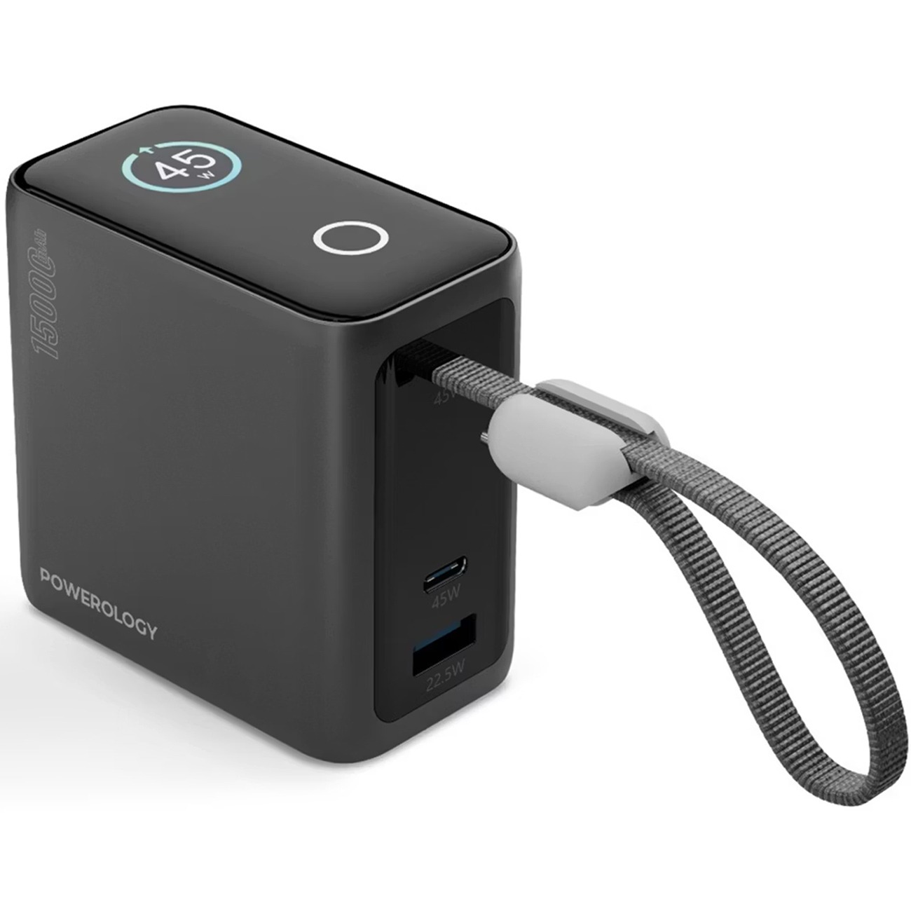 پاوربانک پاورولوژی Powerology PPBCHA60 15000mAh Mini Power Bank Black
