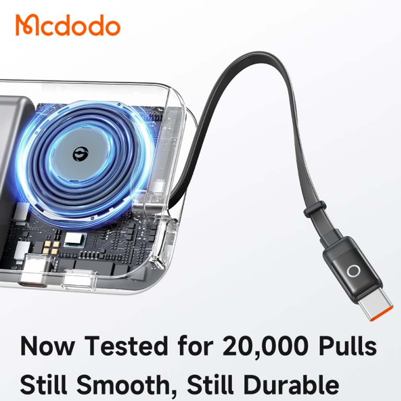 نمای کاربردی از پاور بانک مک دودو MCDODO MC-5920 10000mAh with Type-C Cable 45W Power Bank