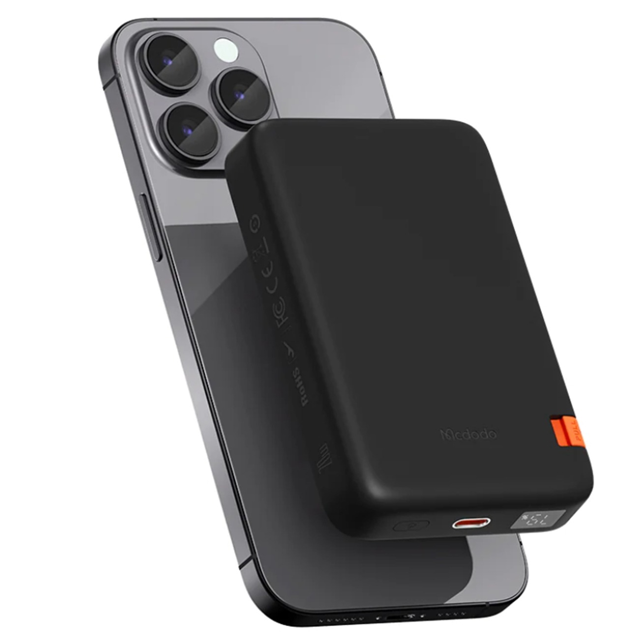 پاوربانک مگنتی مک دودو Mcdodo MC-510 10000mAh 20W Magnetic Wireless Power Bank Black