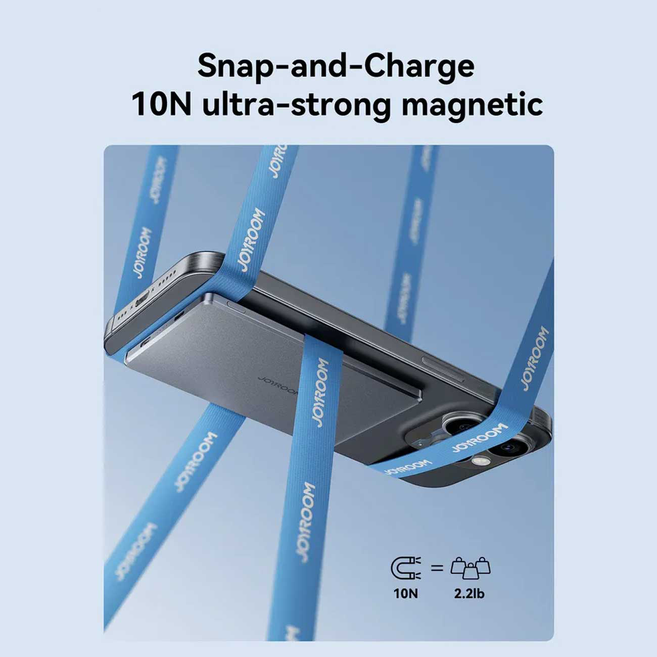عکس از ویژگی های پاوربانک مگنتی جویروم خاکستری Joyroom JR-PBM08 20W 5000mAh Magnetic Power Bank Gray