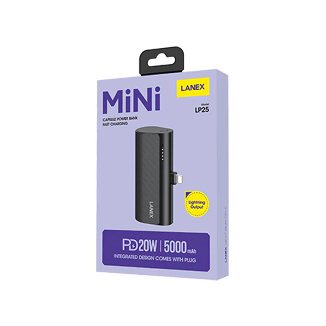عکس از جعبه پاوربانک لانکس Lanex LP25 5000mAh Power Bank