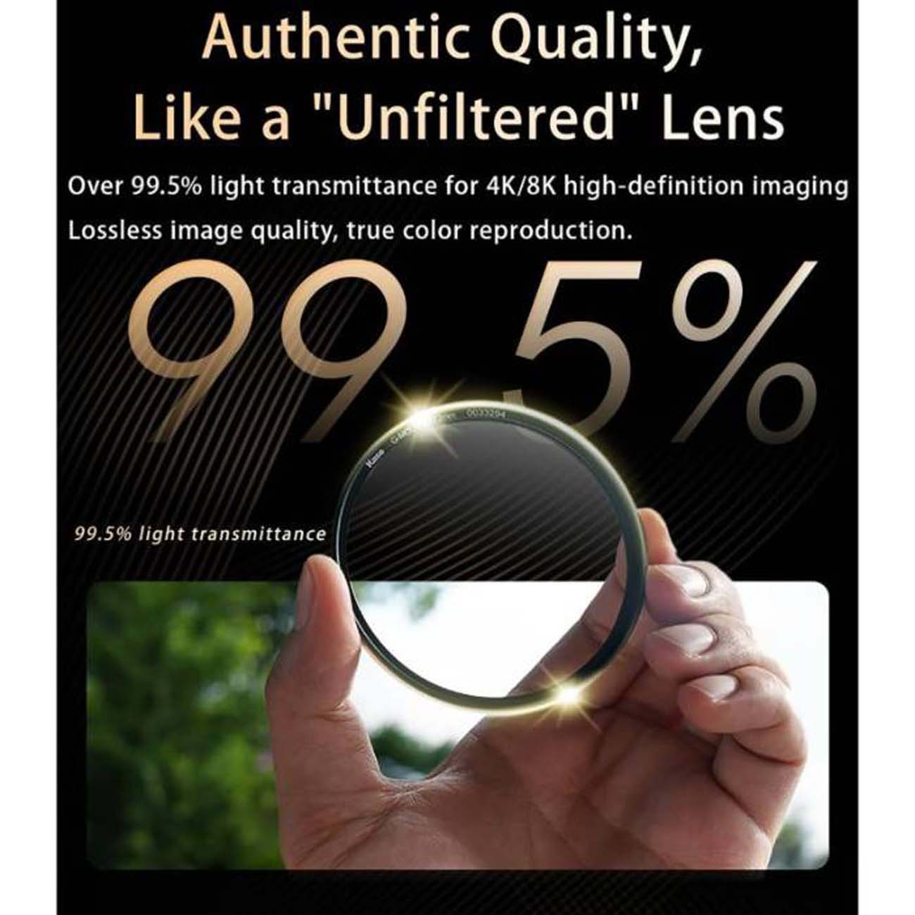 نمای کاربردی فیلتر لنز عکاسی کازه Kase G-MC UV II 82MM Lens Filter