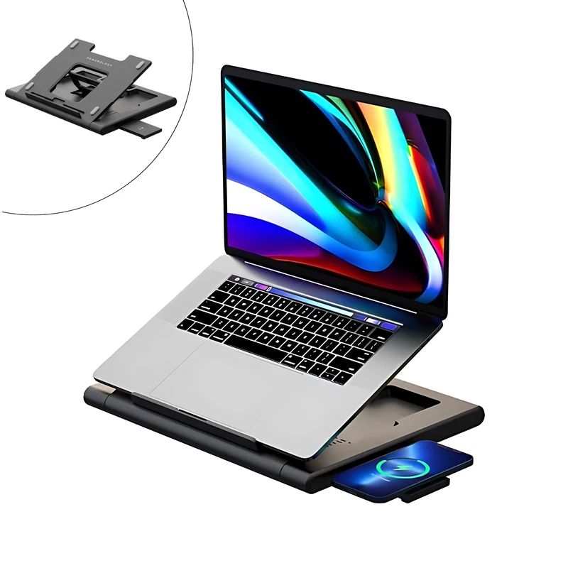 هاب 11 پورت و استند لپ تاپ پاورولوژی Powerology Multi-Functional Pro Hub PWPROHUB