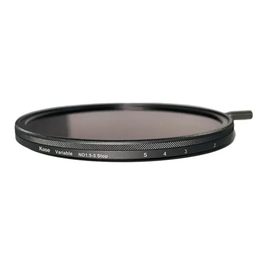 فیلتر لنز کازه Kase VARIABLE ND 1.5–5 Stop Filter Kit 72mm with 77mm Lens Cap